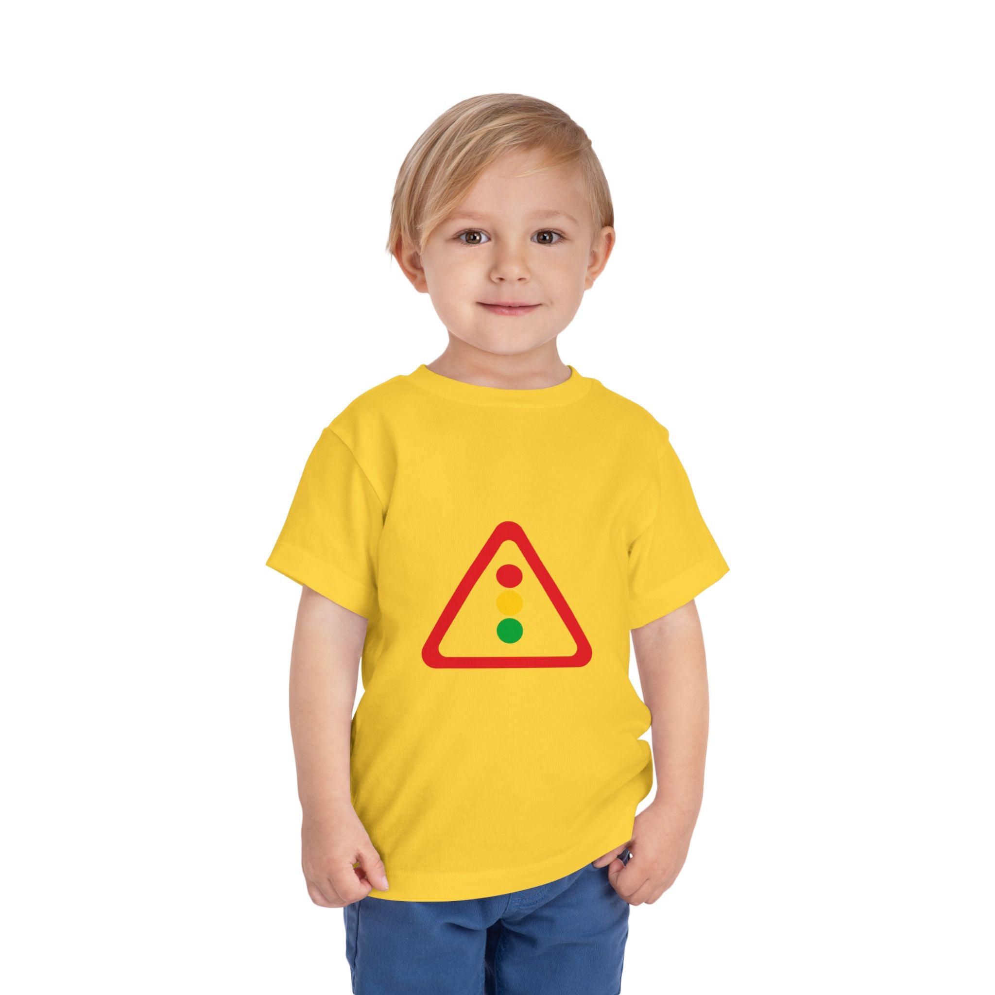 Toddler Tee — Traffic Light Triangle Graphic Kids Shirt