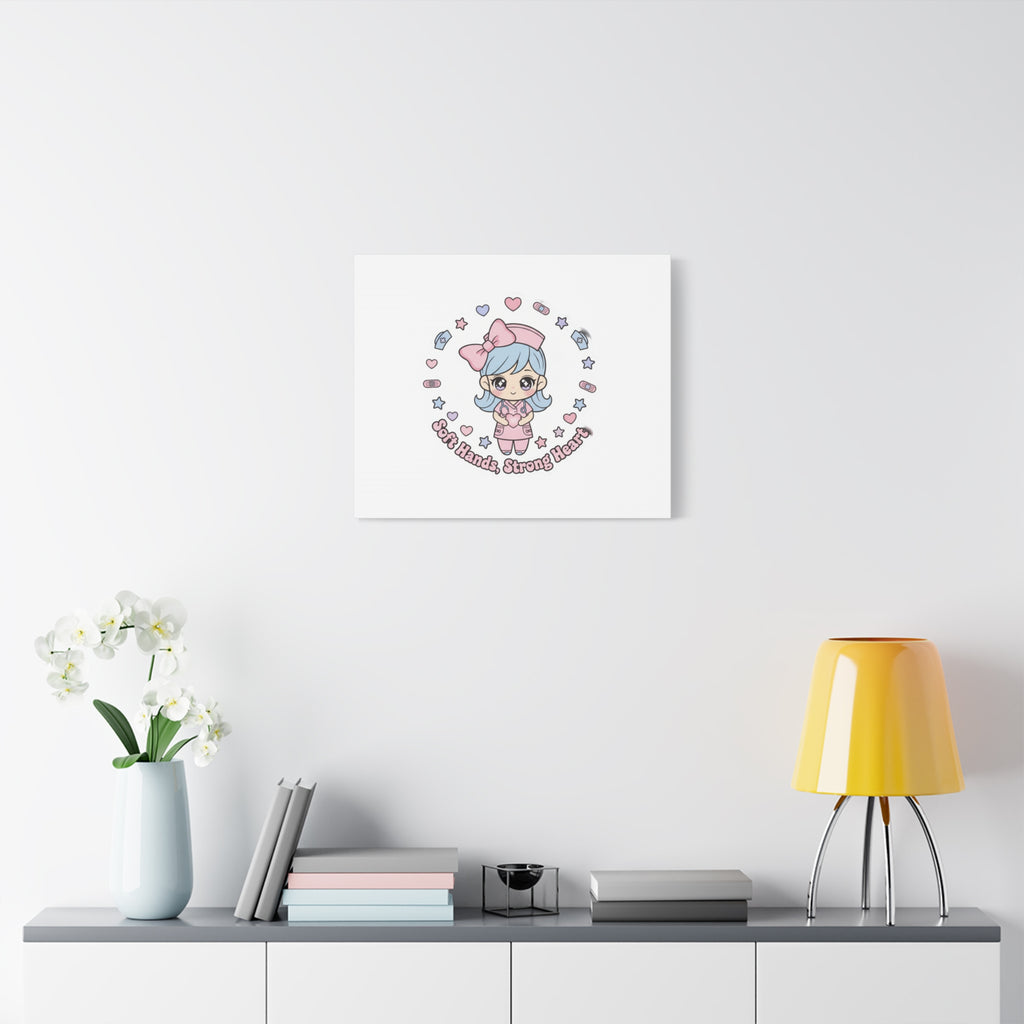 Cute Nurse Kawaii Graphic Canvas | Pastel Coquette Medical Art
