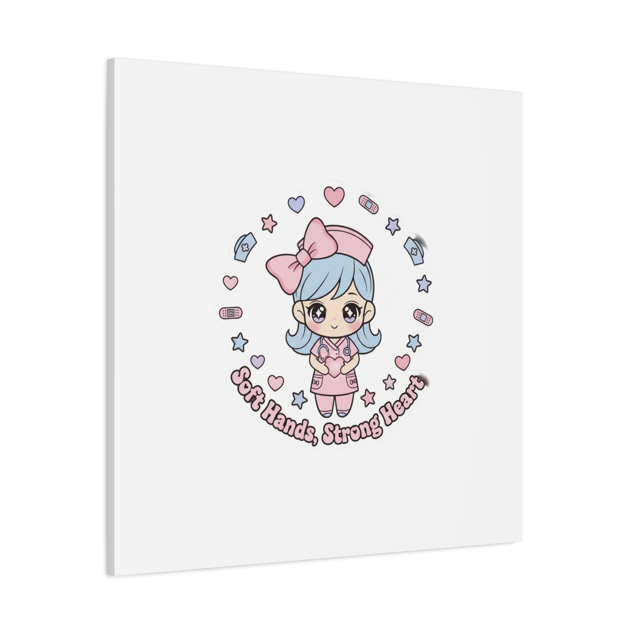 Cute Nurse Kawaii Graphic Canvas | Pastel Coquette Medical Art