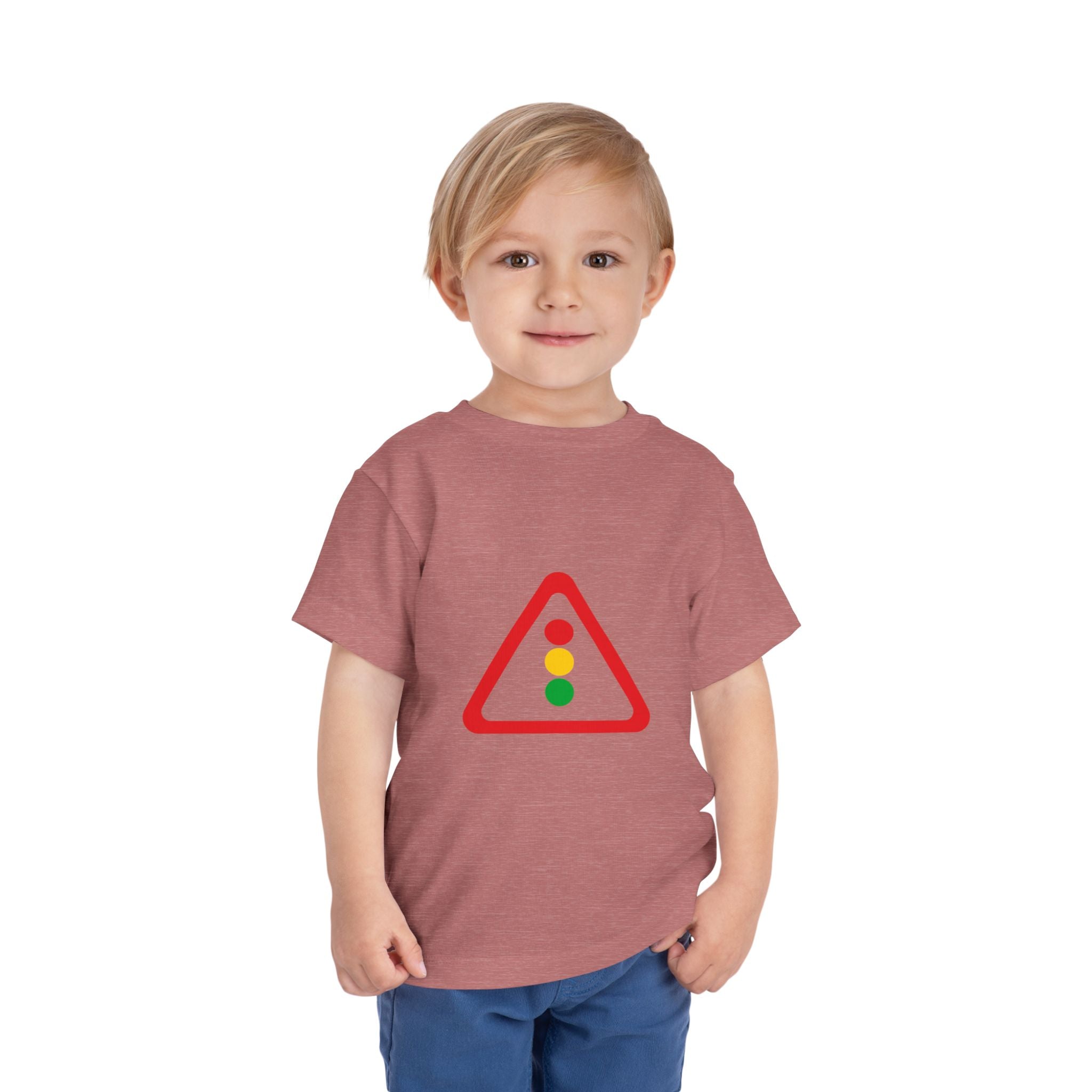 Toddler Tee — Traffic Light Triangle Graphic Kids Shirt