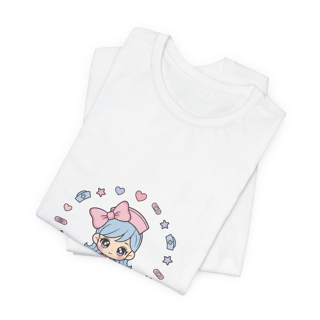 Cute Nurse Kawaii Graphic Tee | Pastel Coquette Medical Shirt