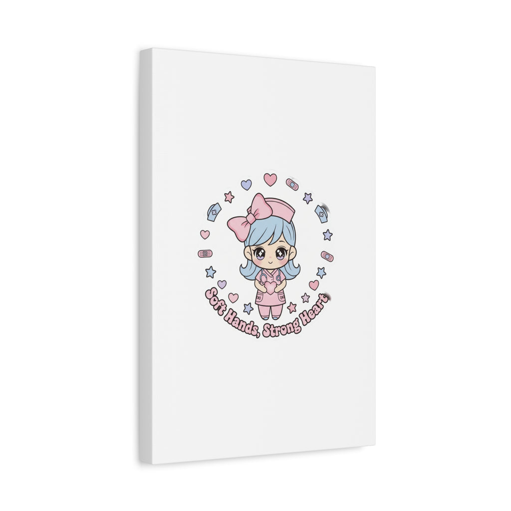 Cute Nurse Kawaii Graphic Canvas | Pastel Coquette Medical Art