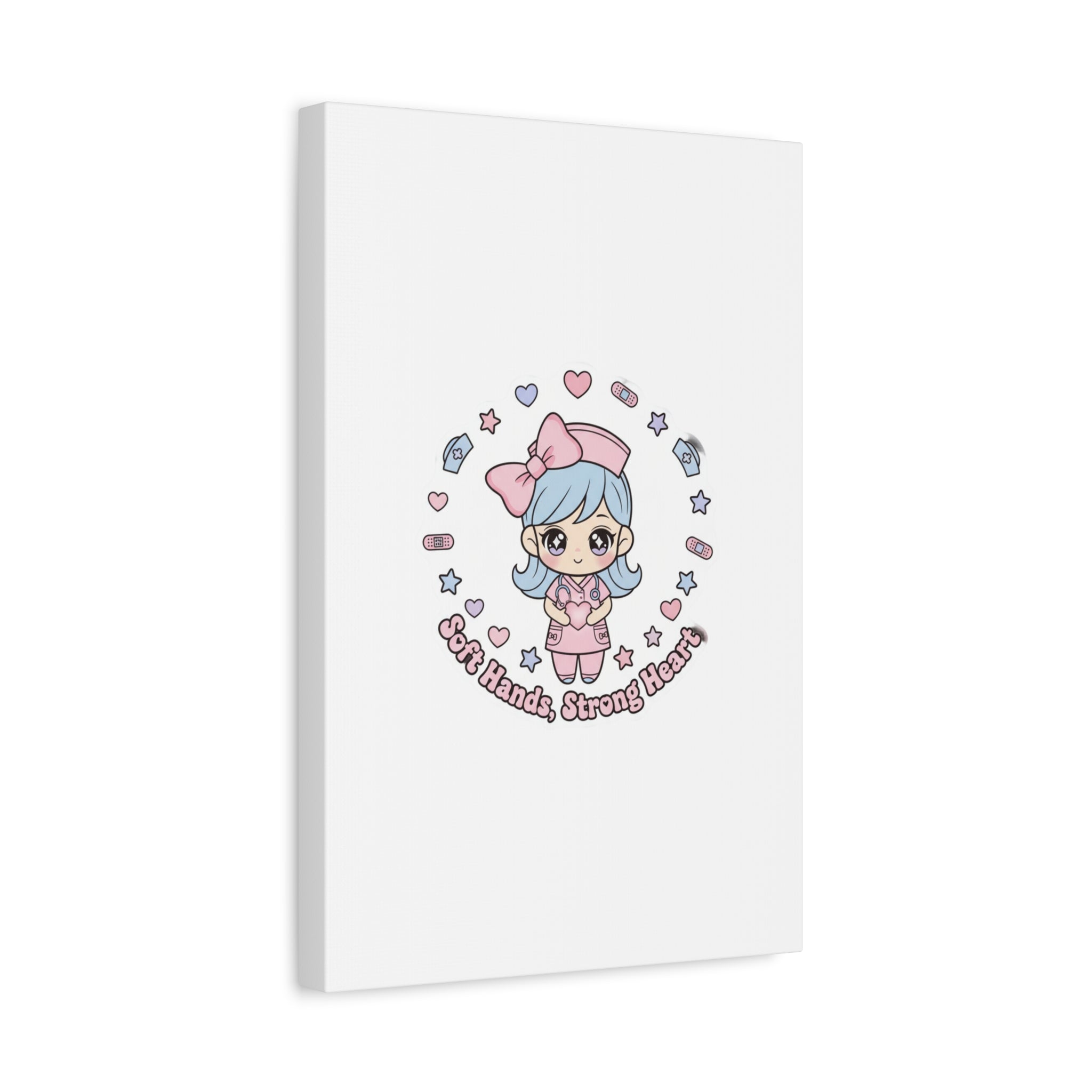 Cute Nurse Kawaii Graphic Canvas | Pastel Coquette Medical Art