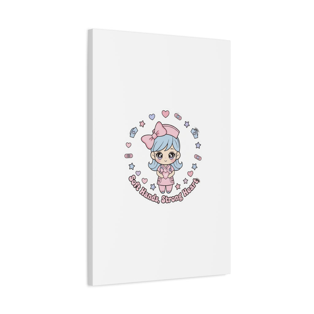 Cute Nurse Kawaii Graphic Canvas | Pastel Coquette Medical Art