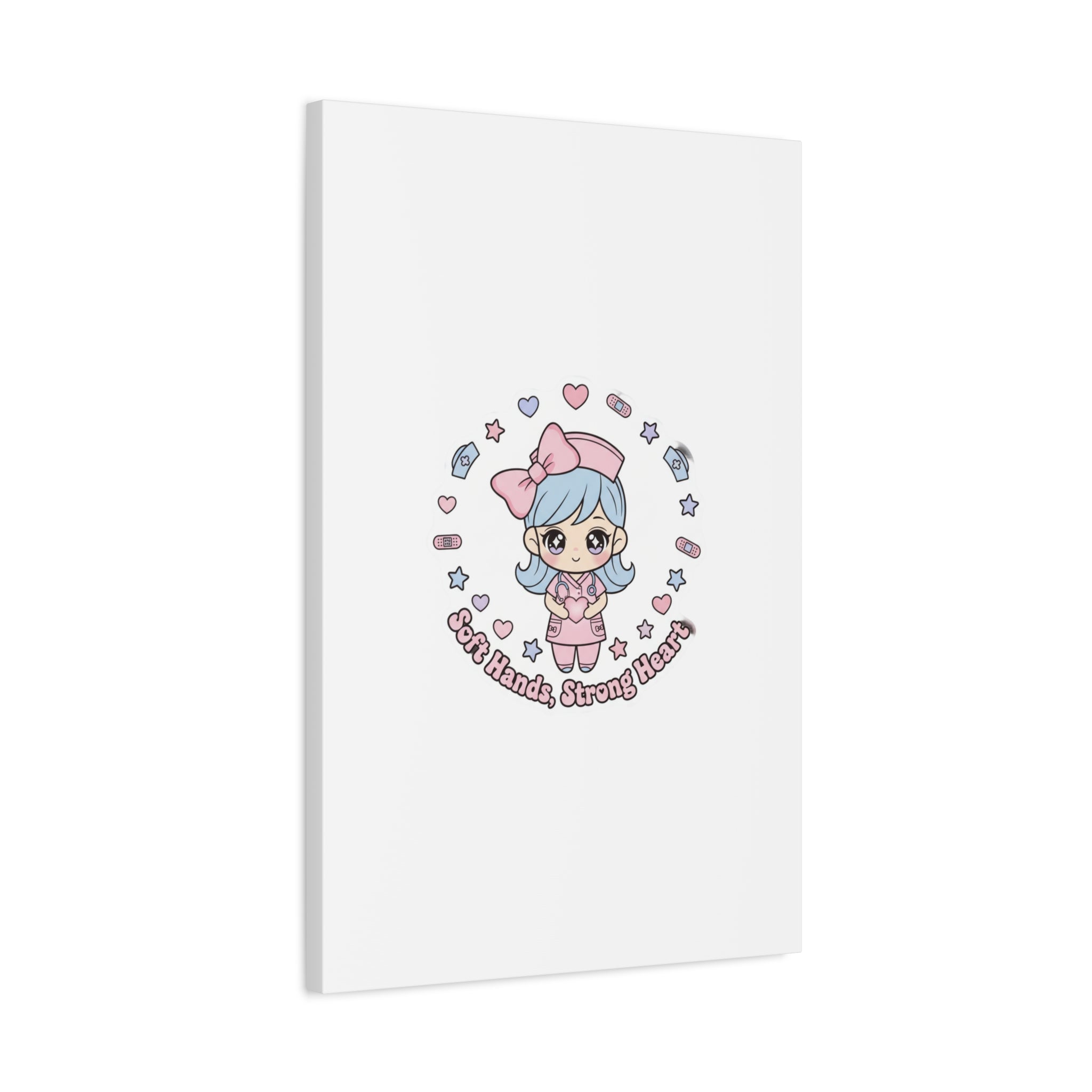 Cute Nurse Kawaii Graphic Canvas | Pastel Coquette Medical Art