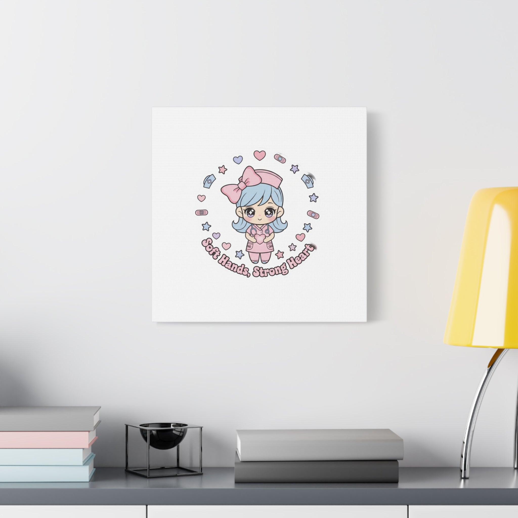Cute Nurse Kawaii Graphic Canvas | Pastel Coquette Medical Art