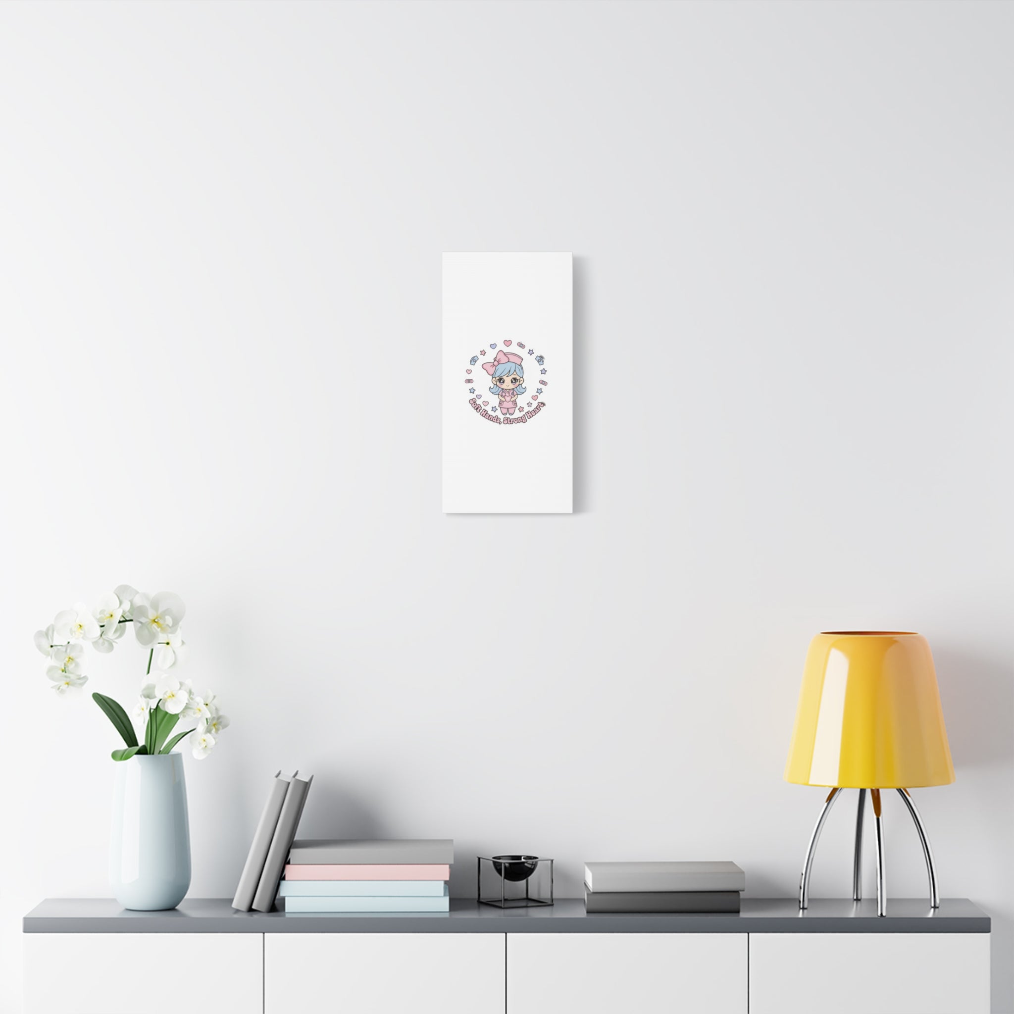Cute Nurse Kawaii Graphic Canvas | Pastel Coquette Medical Art