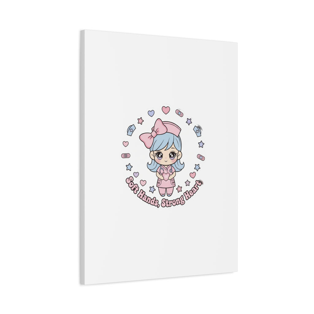 Cute Nurse Kawaii Graphic Canvas | Pastel Coquette Medical Art