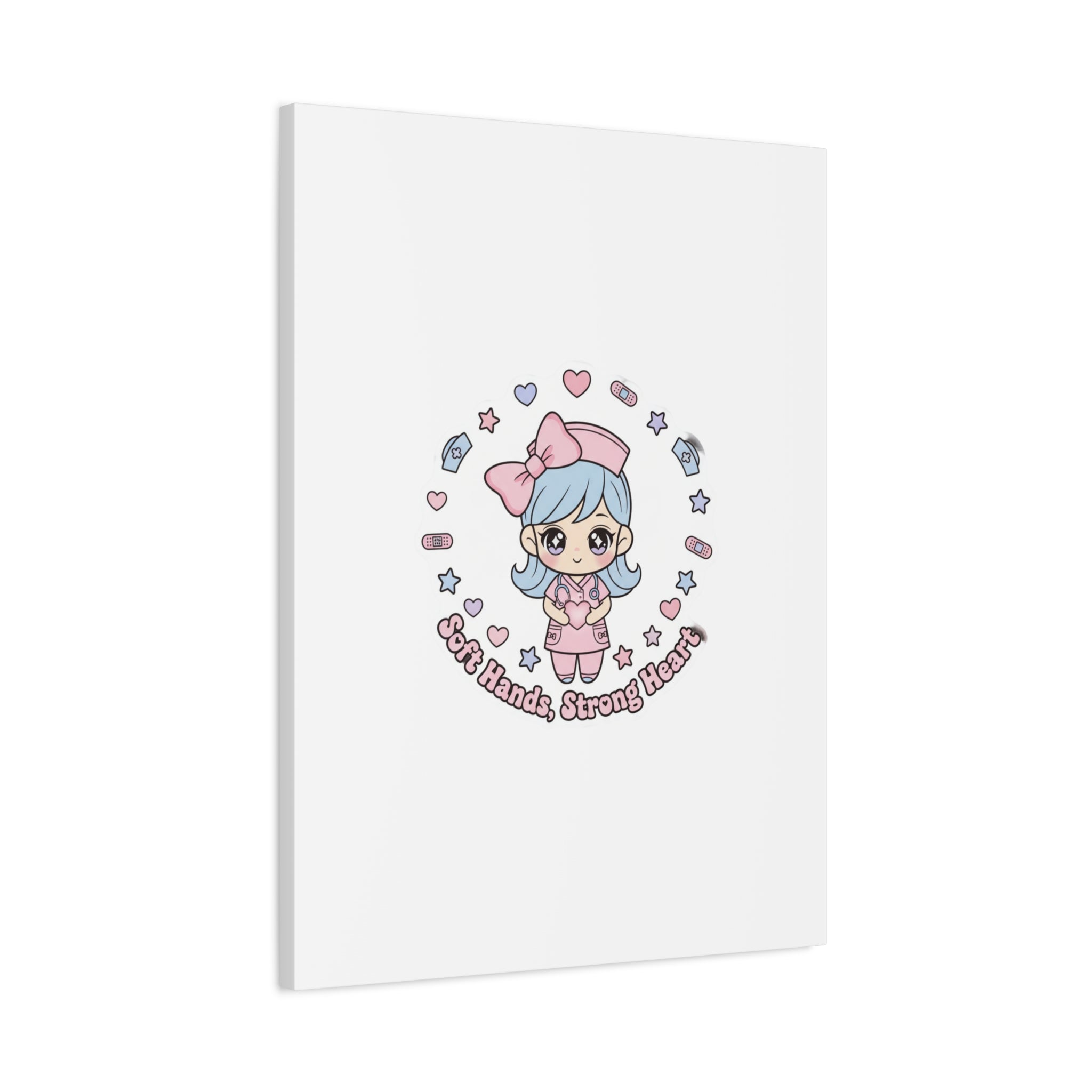 Cute Nurse Kawaii Graphic Canvas | Pastel Coquette Medical Art