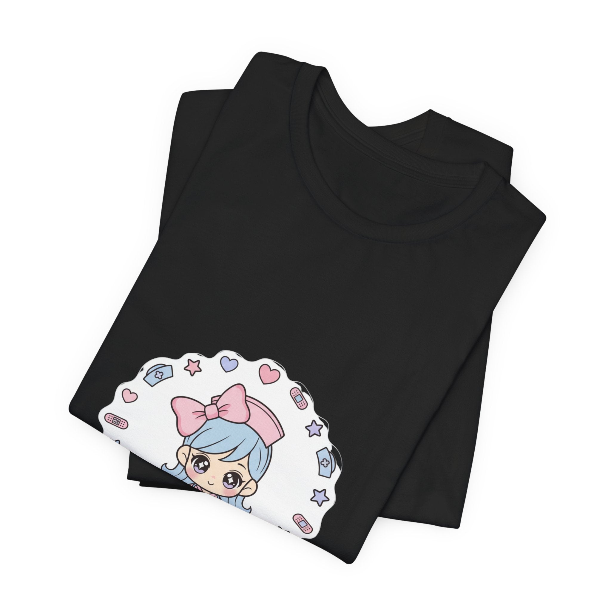 Cute Nurse Kawaii Graphic Tee | Pastel Coquette Medical Shirt