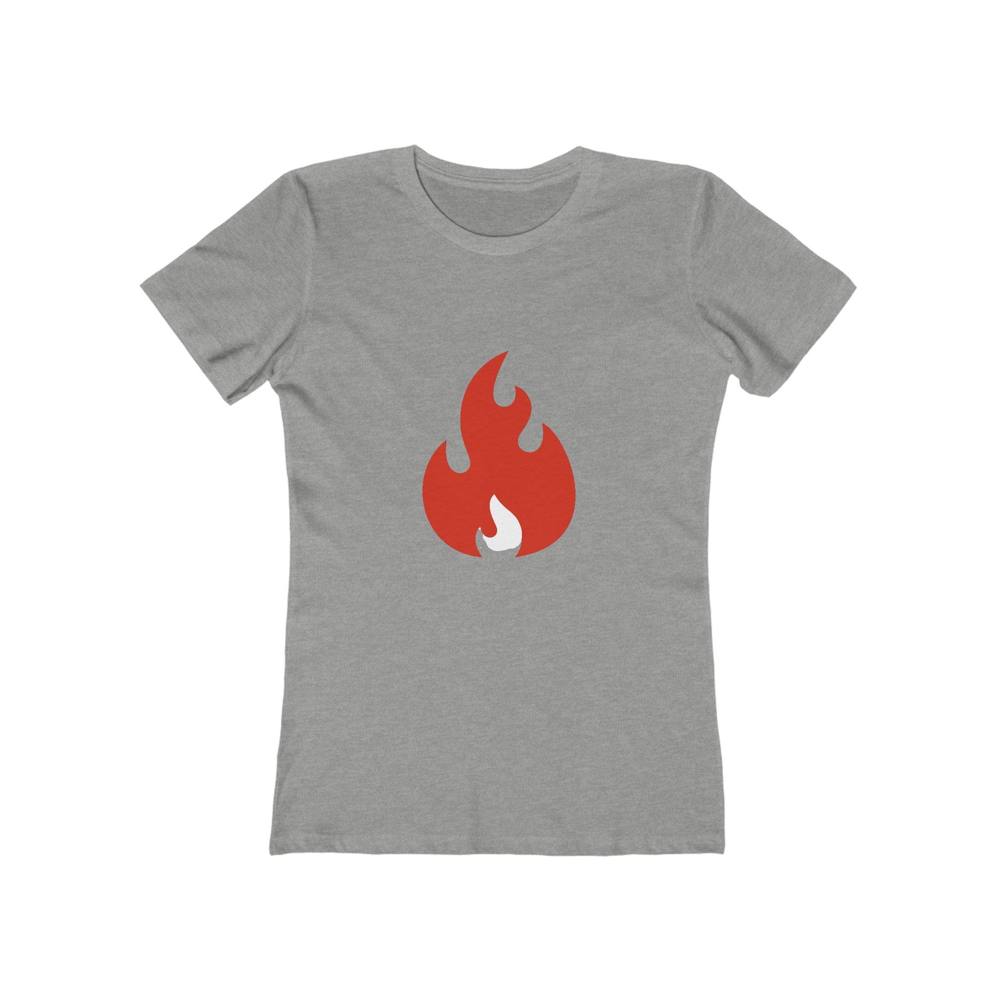 Flame Graphic Tee — Women's 'Boyfriend' Fit Casual T‑Shirt