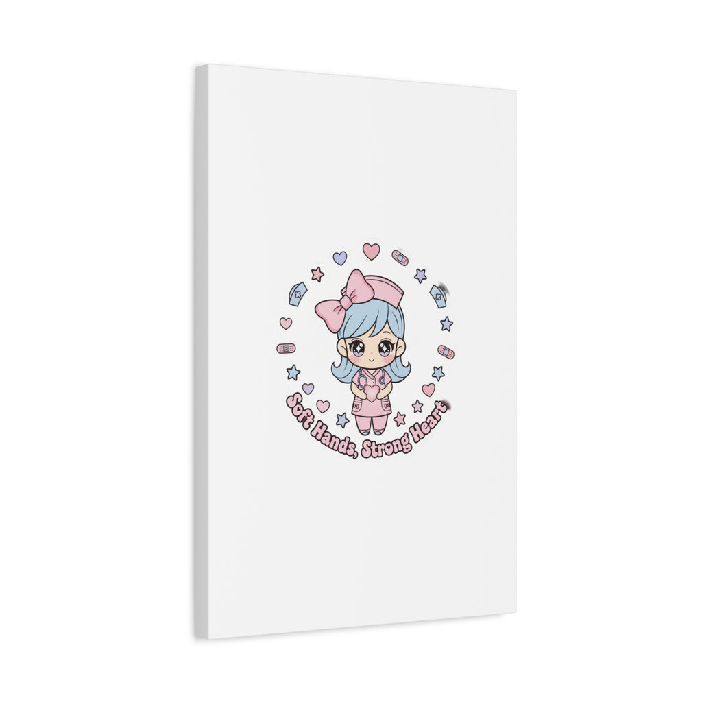 Cute Nurse Kawaii Graphic Canvas | Pastel Coquette Medical Art