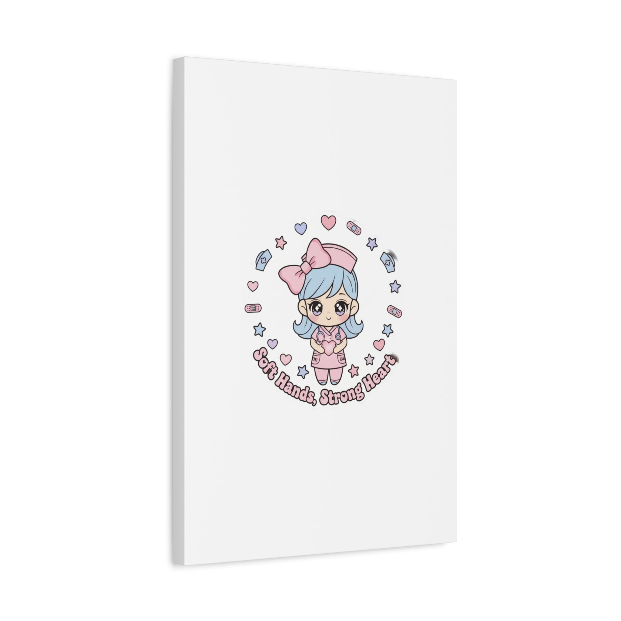 Cute Nurse Kawaii Graphic Canvas | Pastel Coquette Medical Art