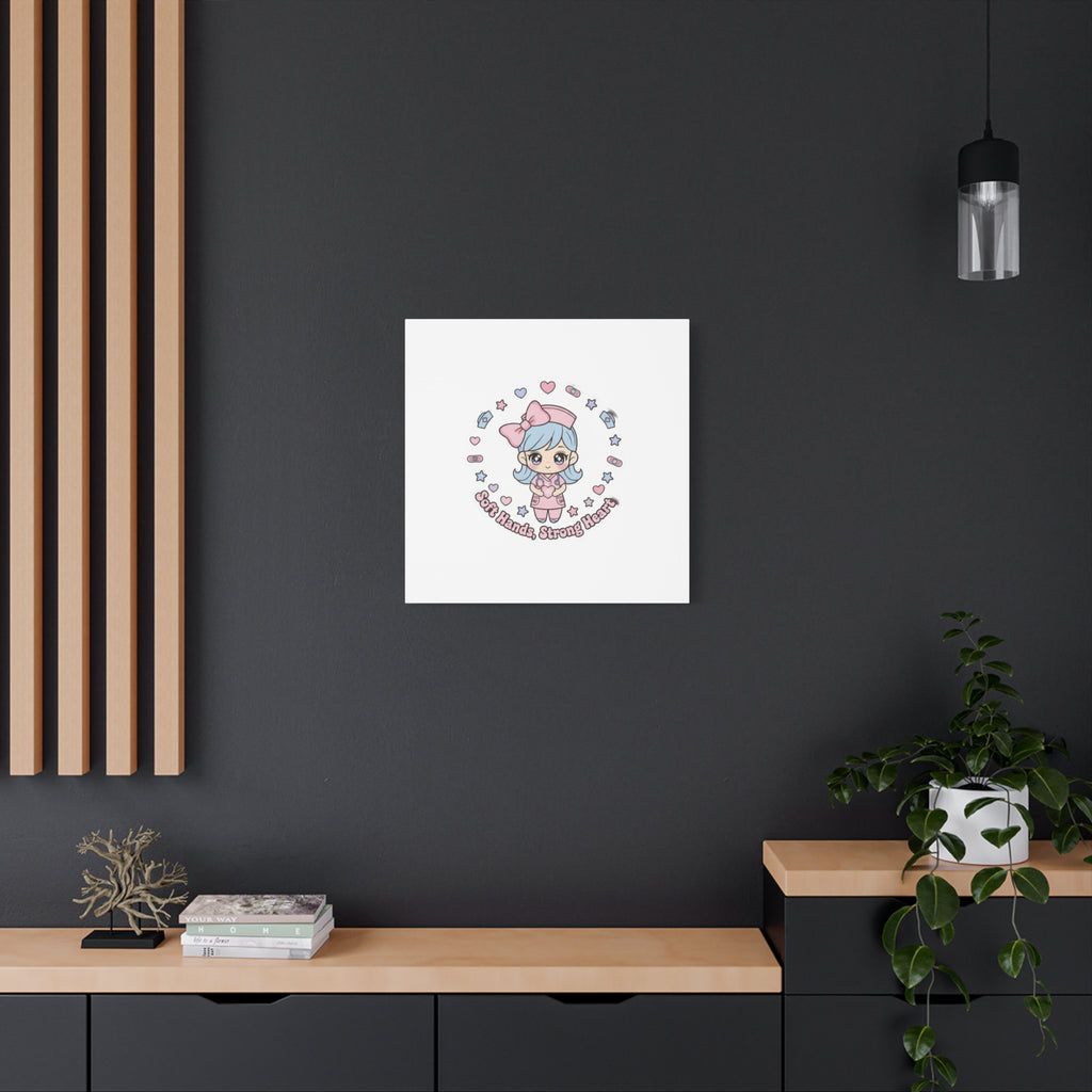 Cute Nurse Kawaii Graphic Canvas | Pastel Coquette Medical Art