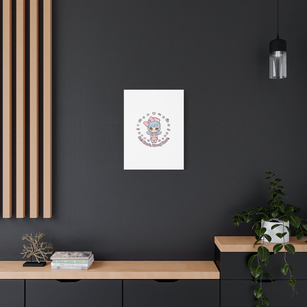 Cute Nurse Kawaii Graphic Canvas | Pastel Coquette Medical Art