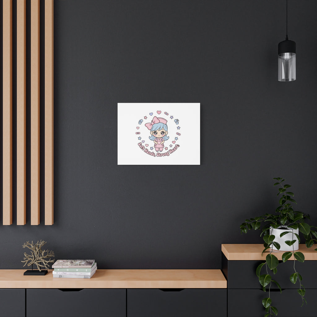 Cute Nurse Kawaii Graphic Canvas | Pastel Coquette Medical Art