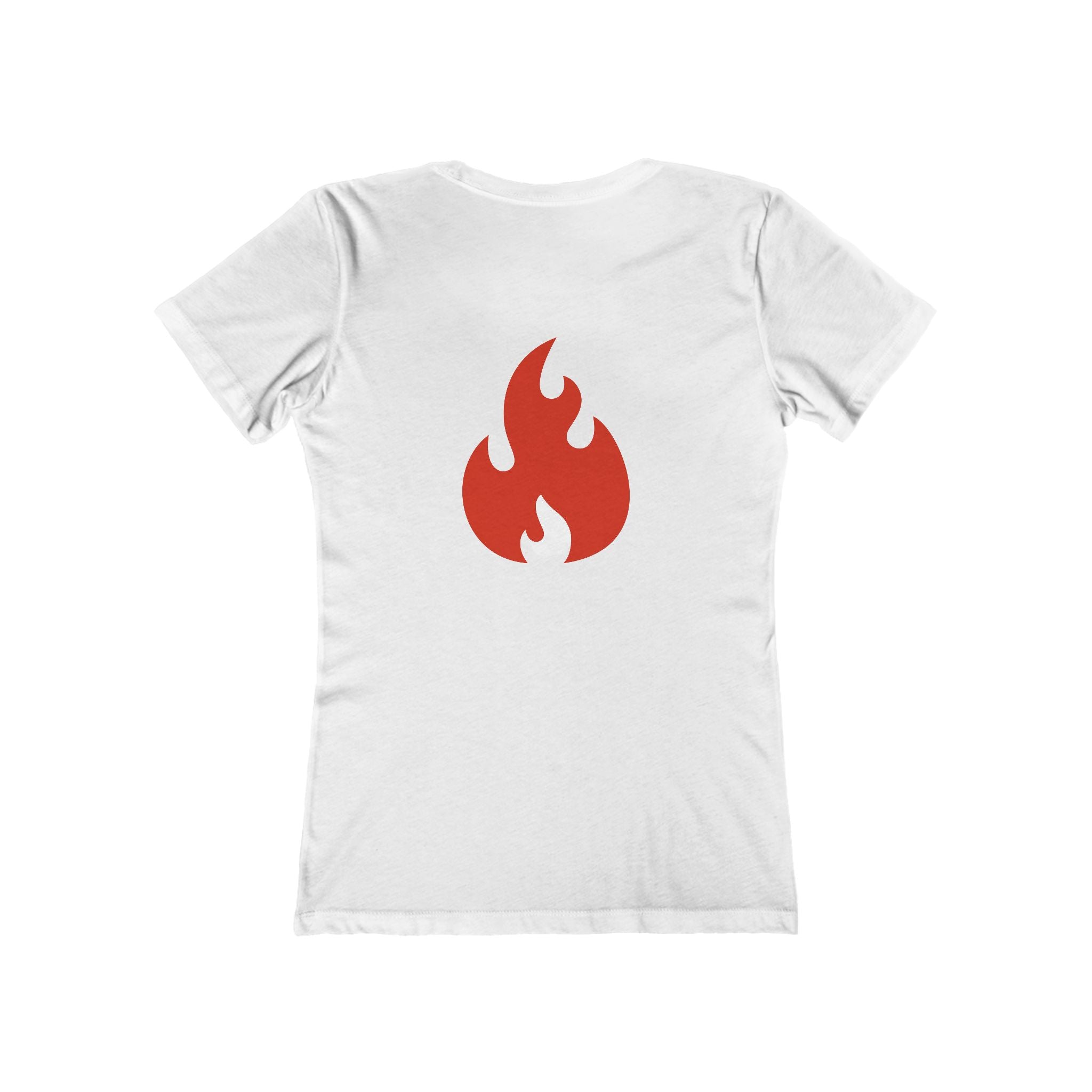 Flame Graphic Tee — Women's 'Boyfriend' Fit Casual T‑Shirt