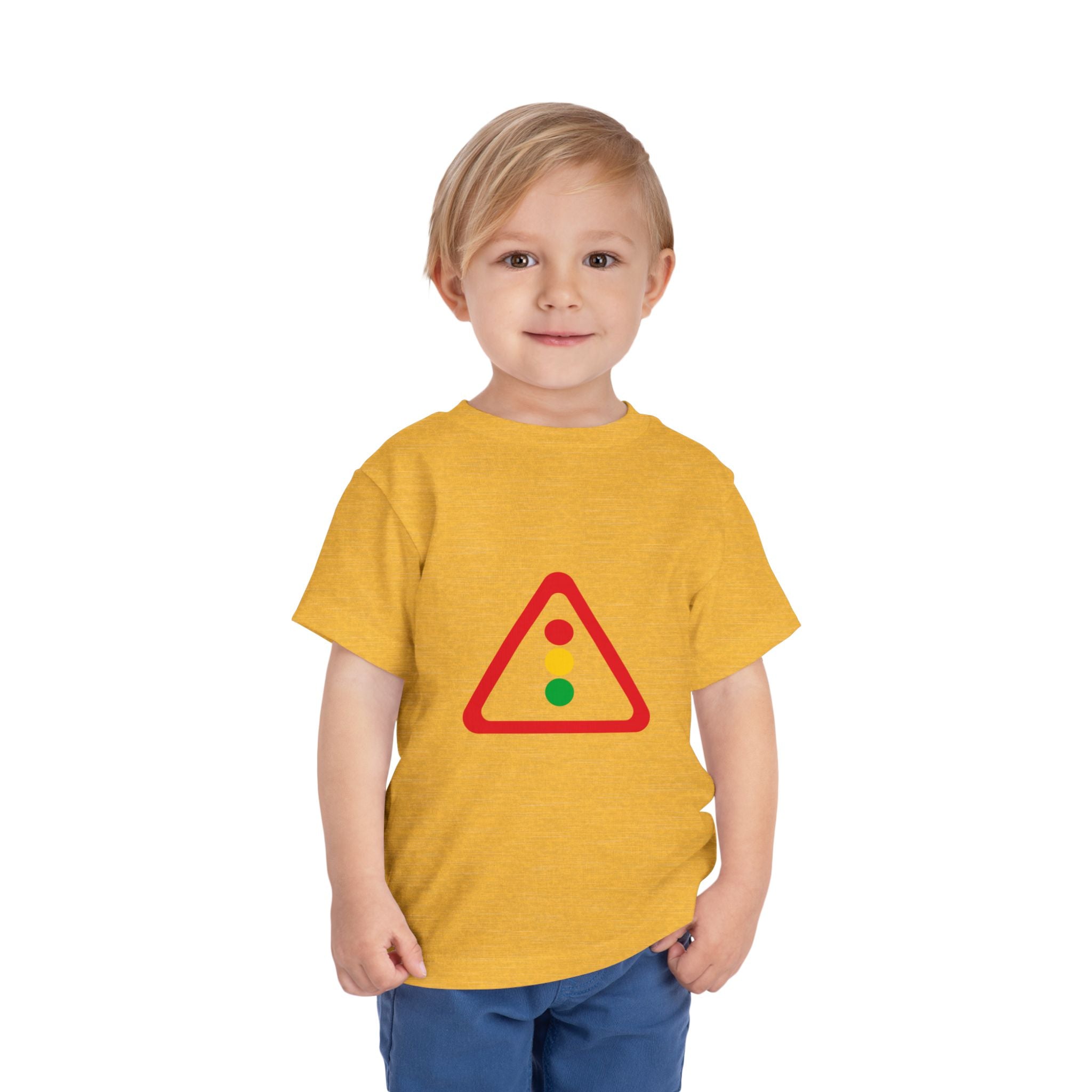 Toddler Tee — Traffic Light Triangle Graphic Kids Shirt