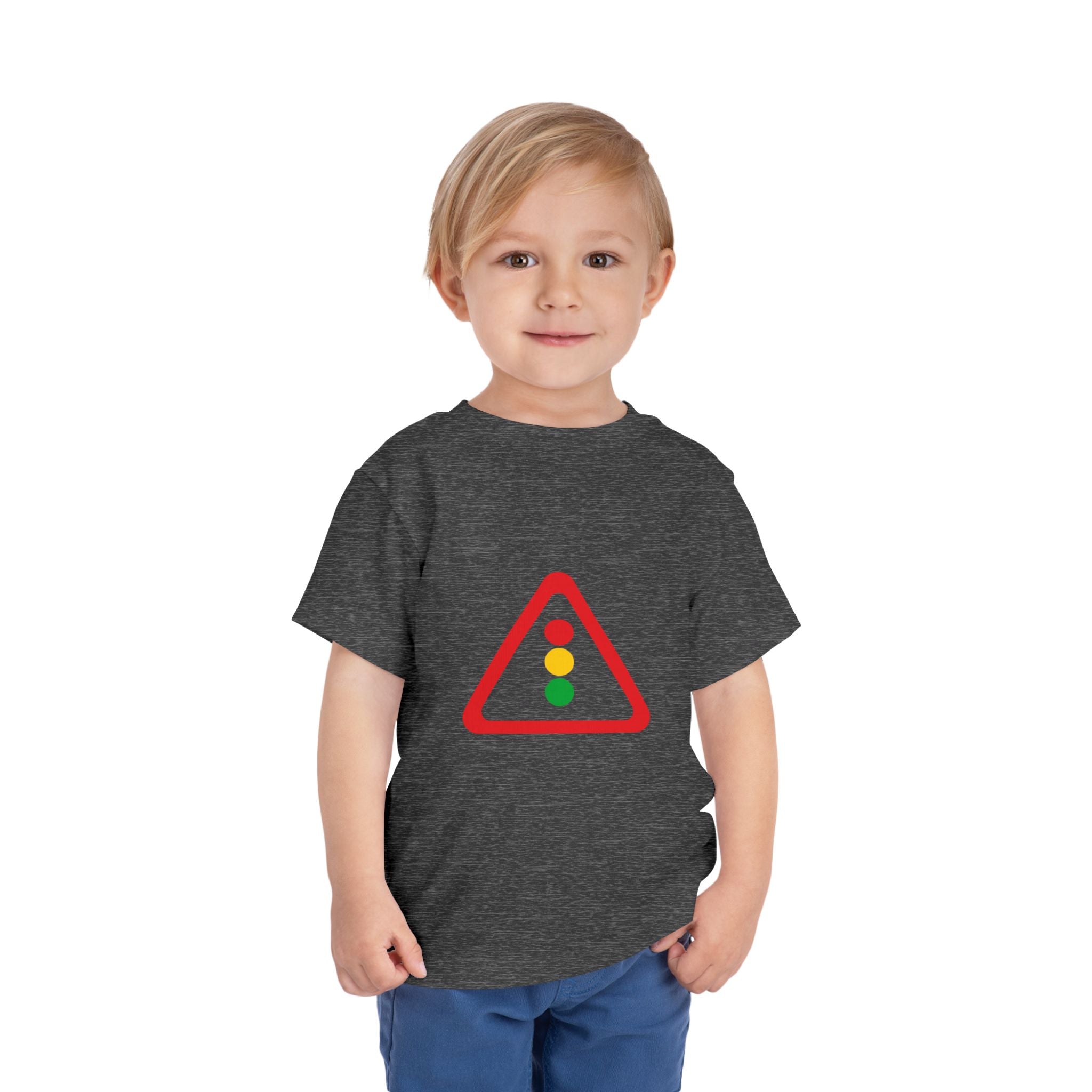 Toddler Tee — Traffic Light Triangle Graphic Kids Shirt