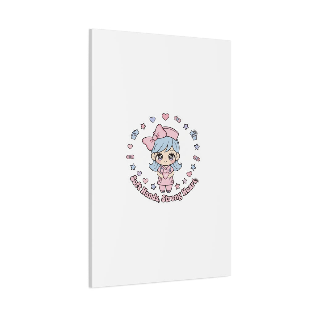 Cute Nurse Kawaii Graphic Canvas | Pastel Coquette Medical Art