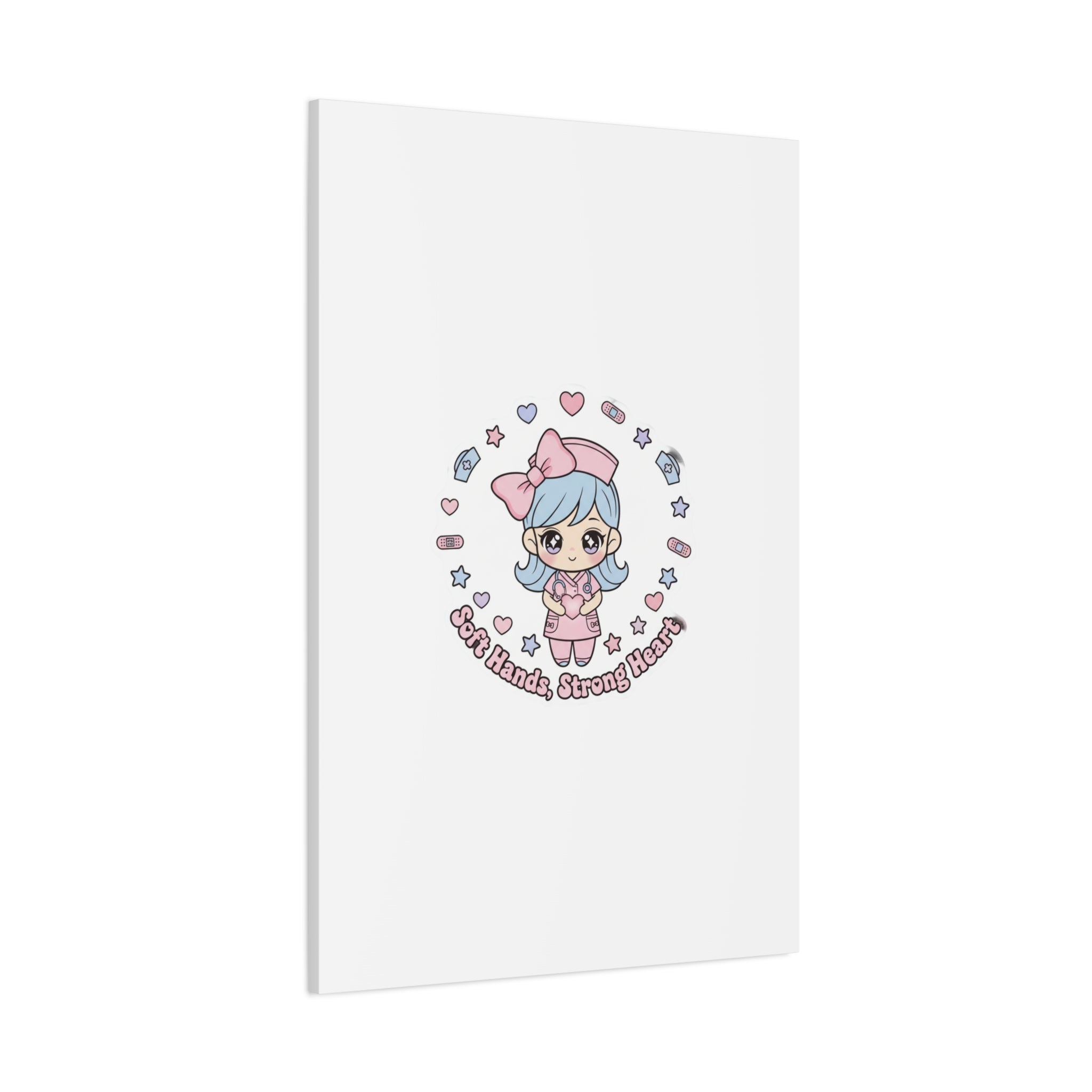 Cute Nurse Kawaii Graphic Canvas | Pastel Coquette Medical Art