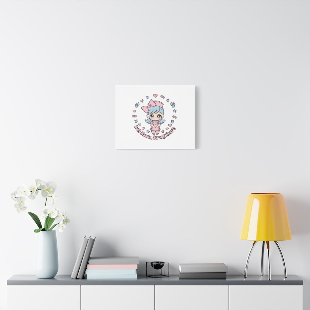 Cute Nurse Kawaii Graphic Canvas | Pastel Coquette Medical Art