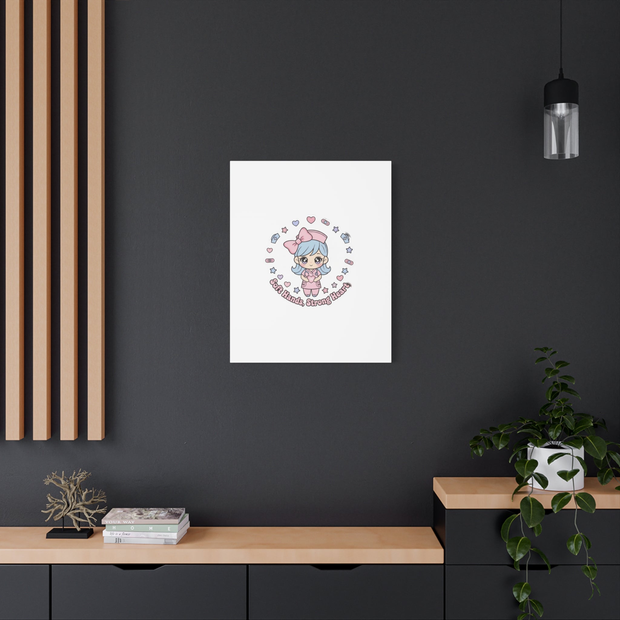 Cute Nurse Kawaii Graphic Canvas | Pastel Coquette Medical Art