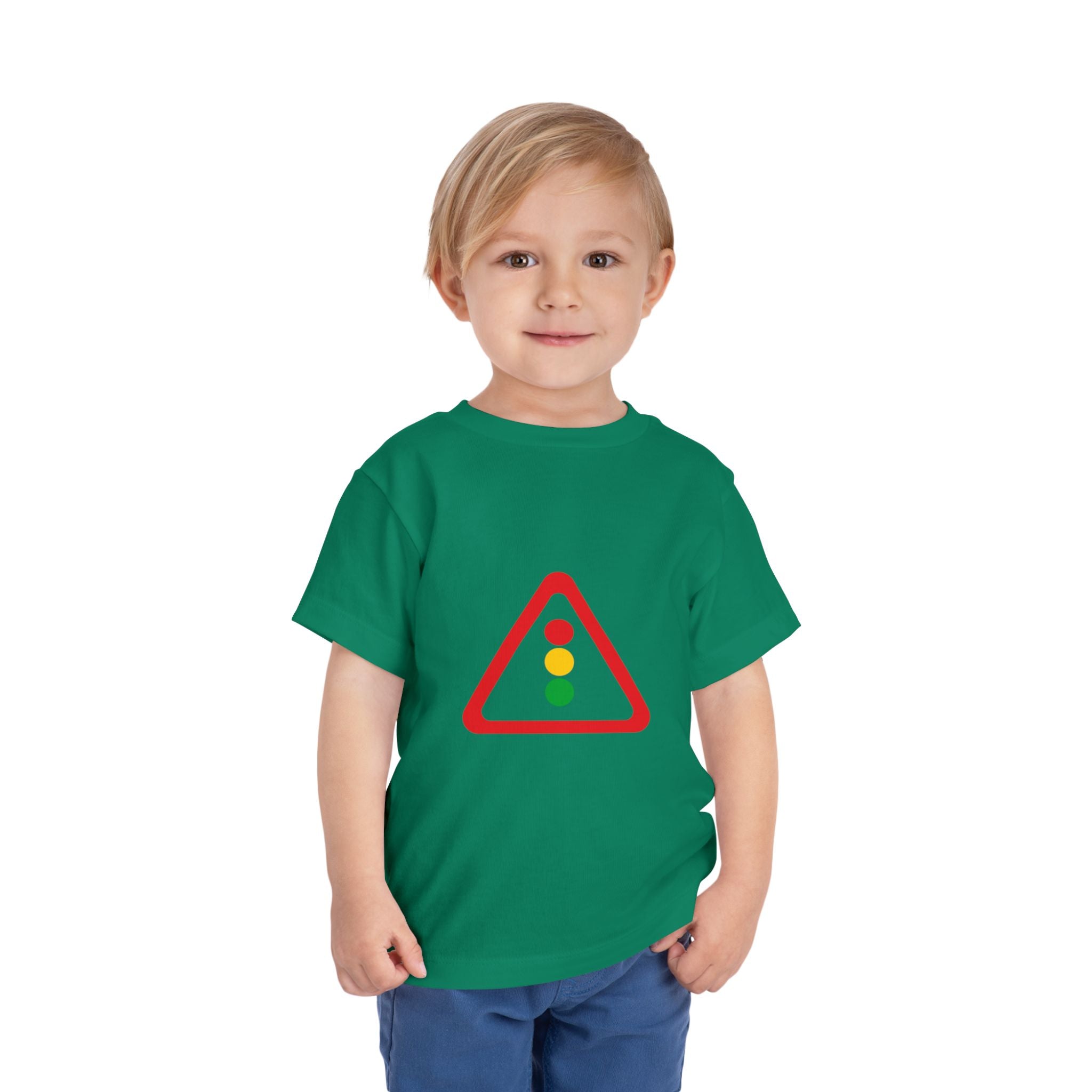 Toddler Tee — Traffic Light Triangle Graphic Kids Shirt