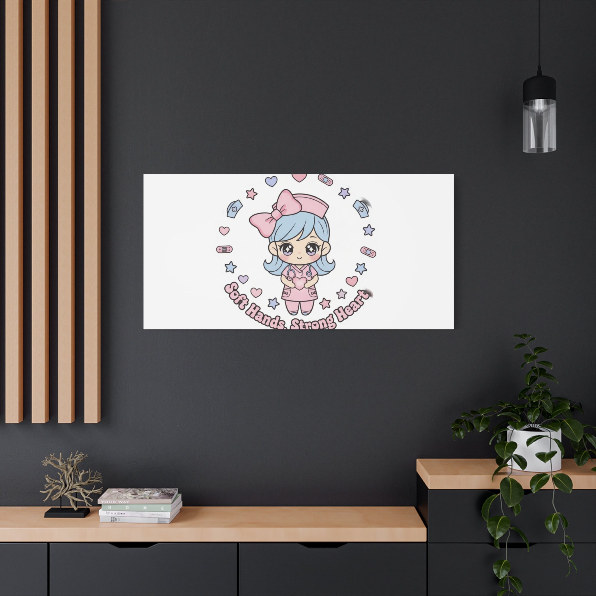 Cute Nurse Kawaii Graphic Canvas | Pastel Coquette Medical Art