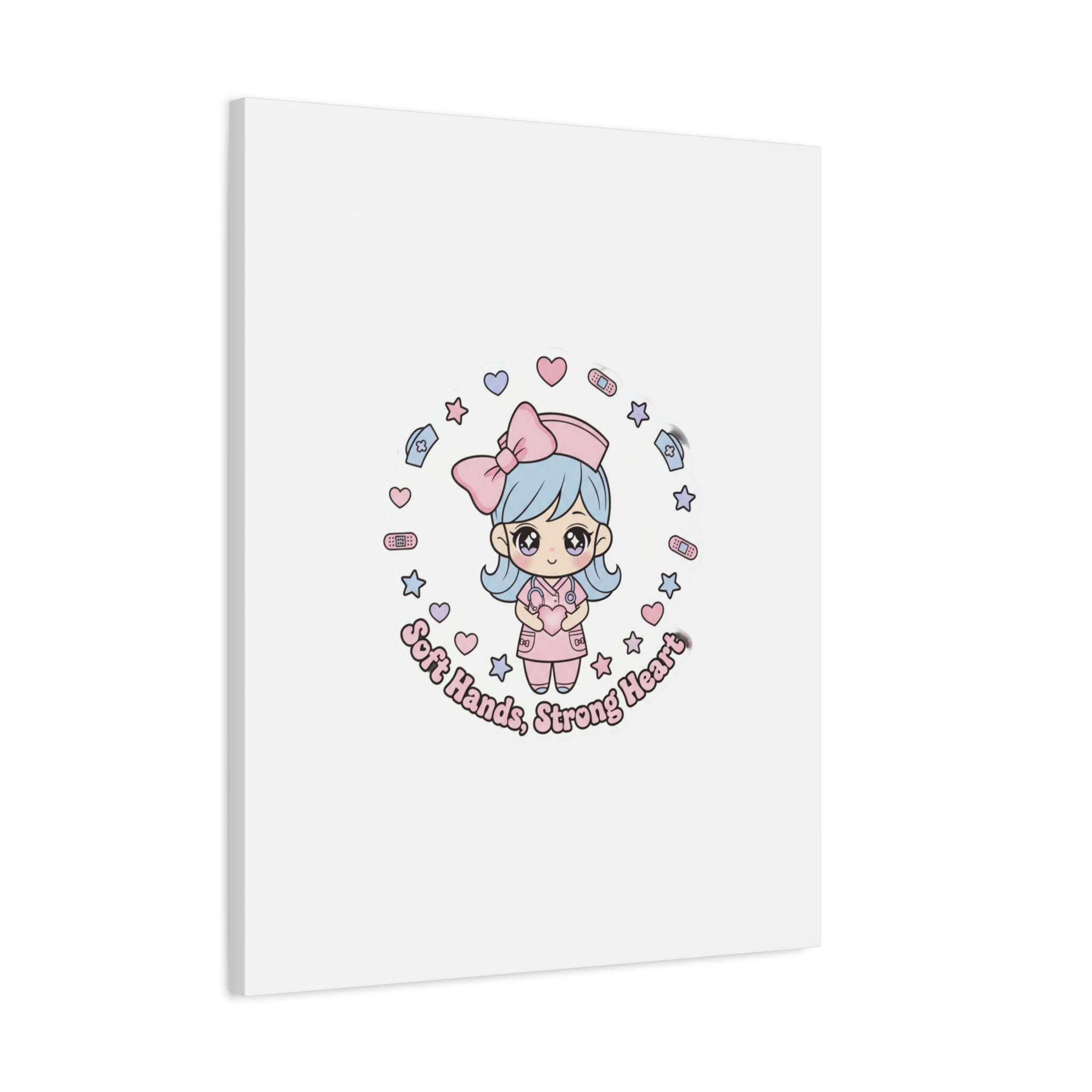 Cute Nurse Kawaii Graphic Canvas | Pastel Coquette Medical Art