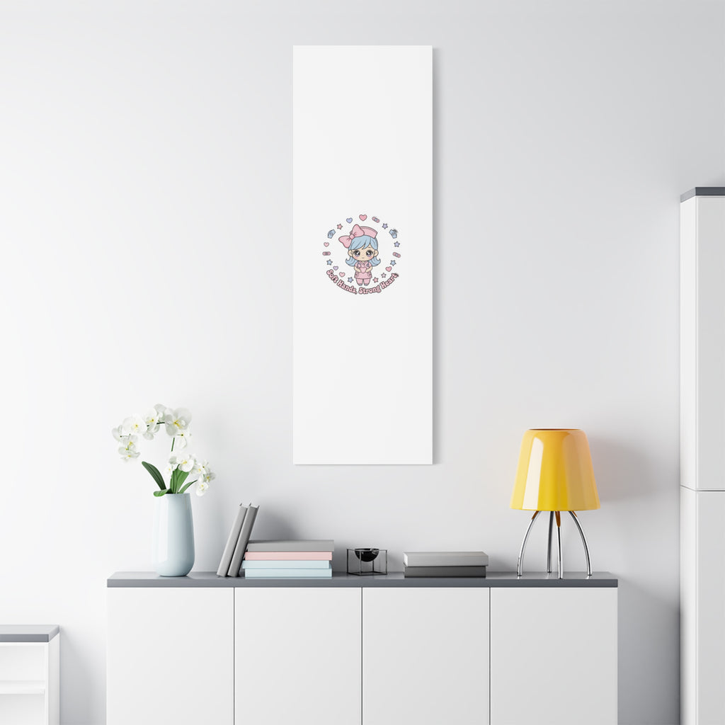 Cute Nurse Kawaii Graphic Canvas | Pastel Coquette Medical Art