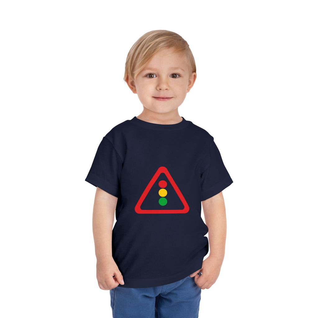 Toddler Tee — Traffic Light Triangle Graphic Kids Shirt