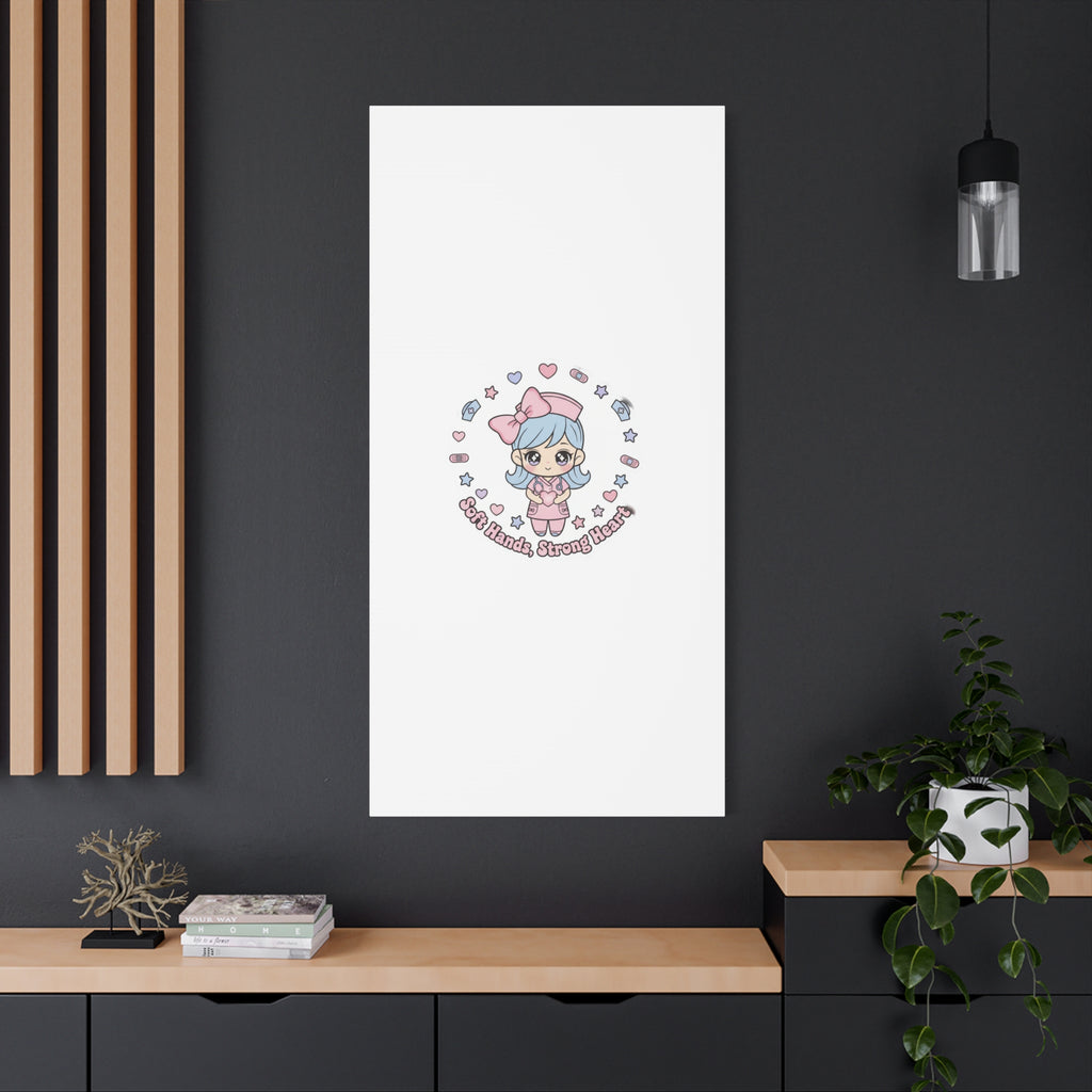 Cute Nurse Kawaii Graphic Canvas | Pastel Coquette Medical Art