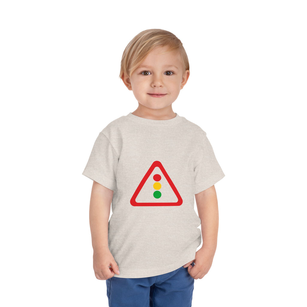 Toddler Tee — Traffic Light Triangle Graphic Kids Shirt