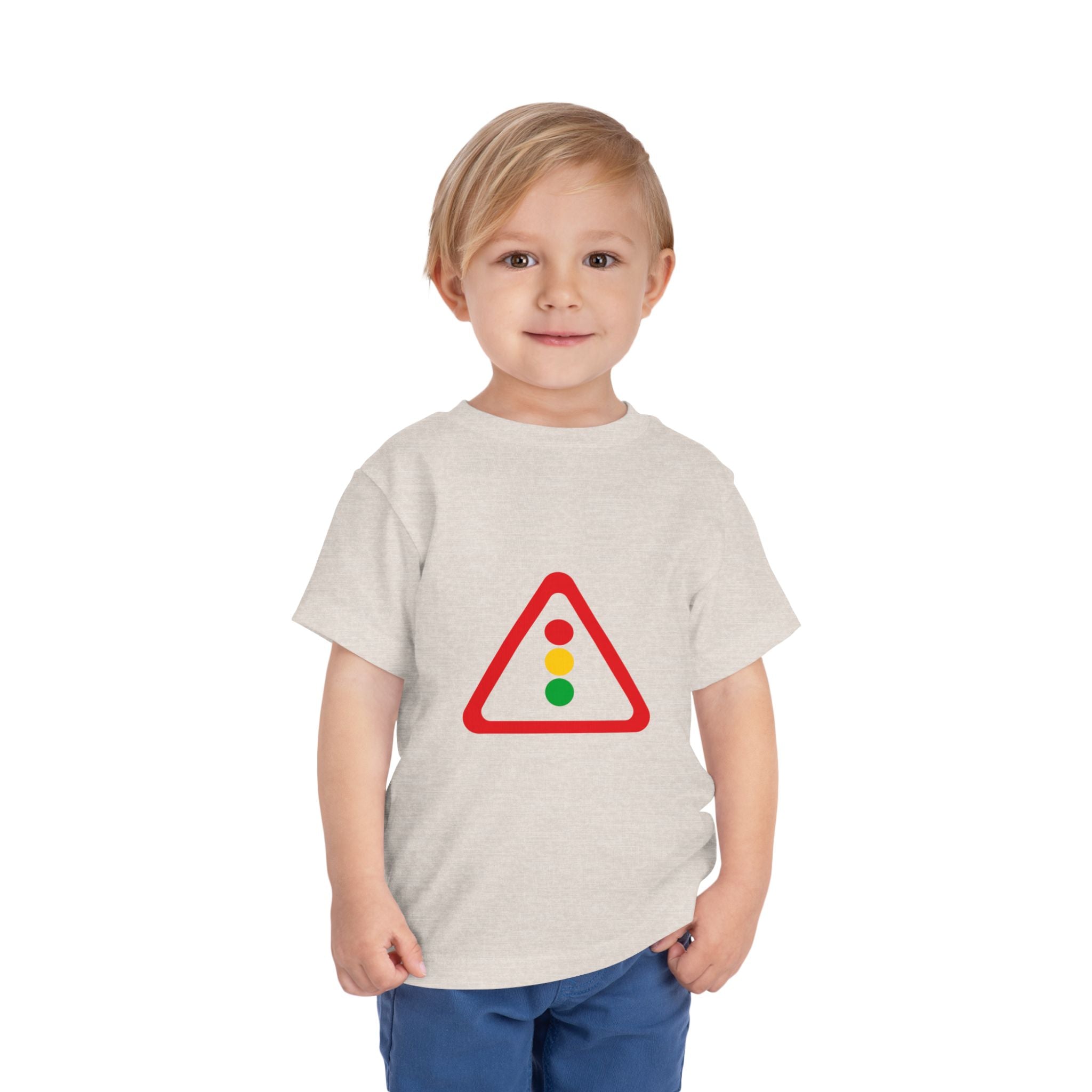 Toddler Tee — Traffic Light Triangle Graphic Kids Shirt