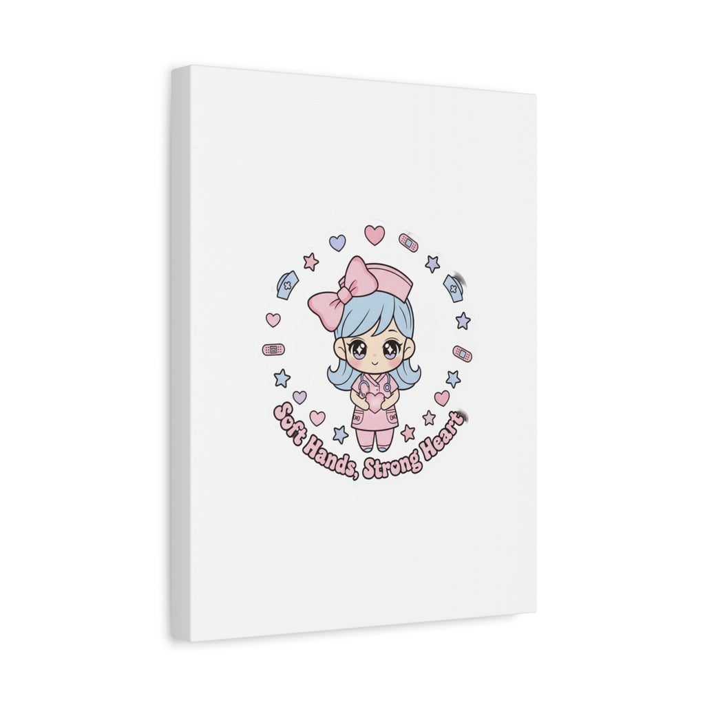 Cute Nurse Kawaii Graphic Canvas | Pastel Coquette Medical Art