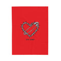 Barbed Wire Heart with Safety Pin Blanket | punk motif, grunge symbol design