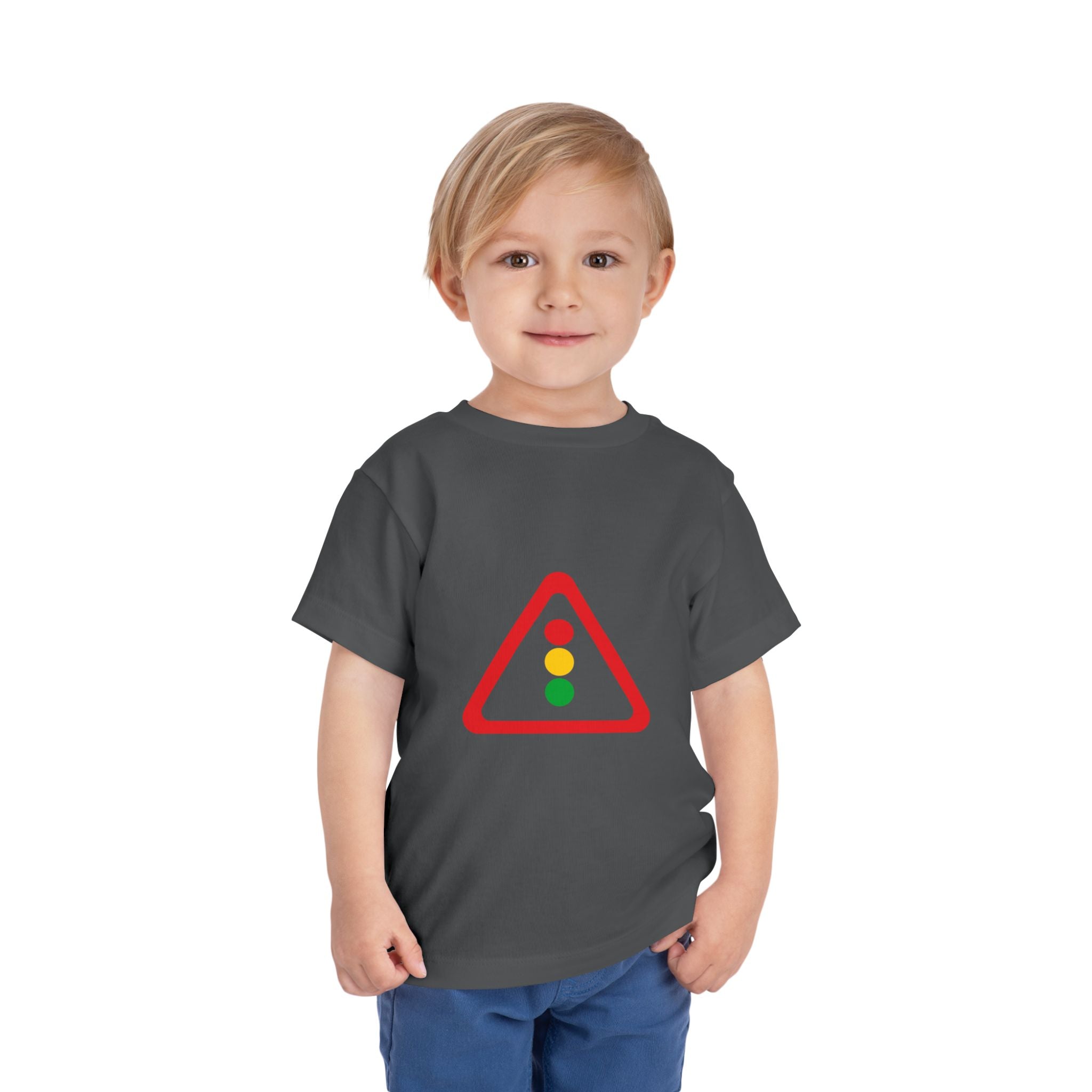 Toddler Tee — Traffic Light Triangle Graphic Kids Shirt