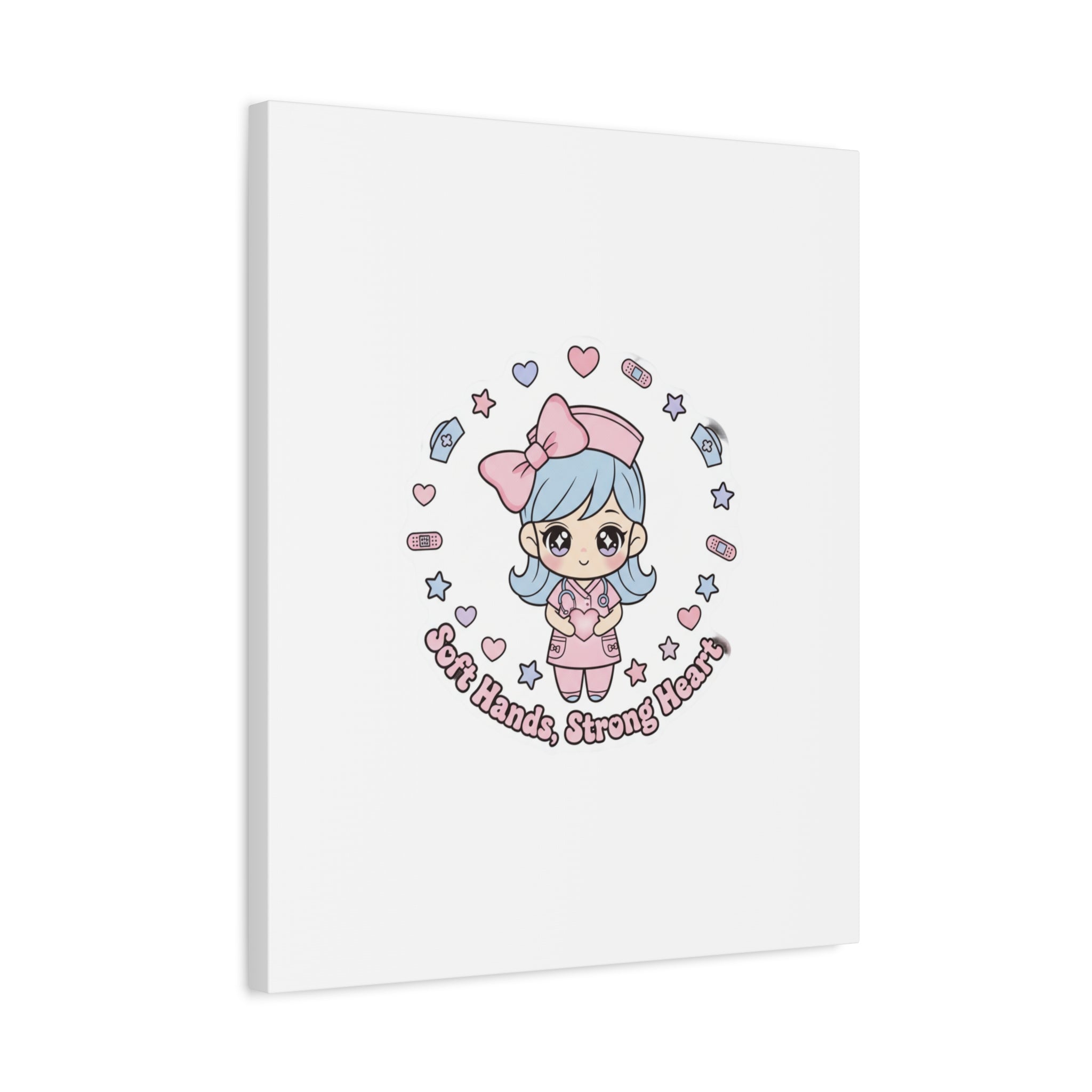 Cute Nurse Kawaii Graphic Canvas | Pastel Coquette Medical Art
