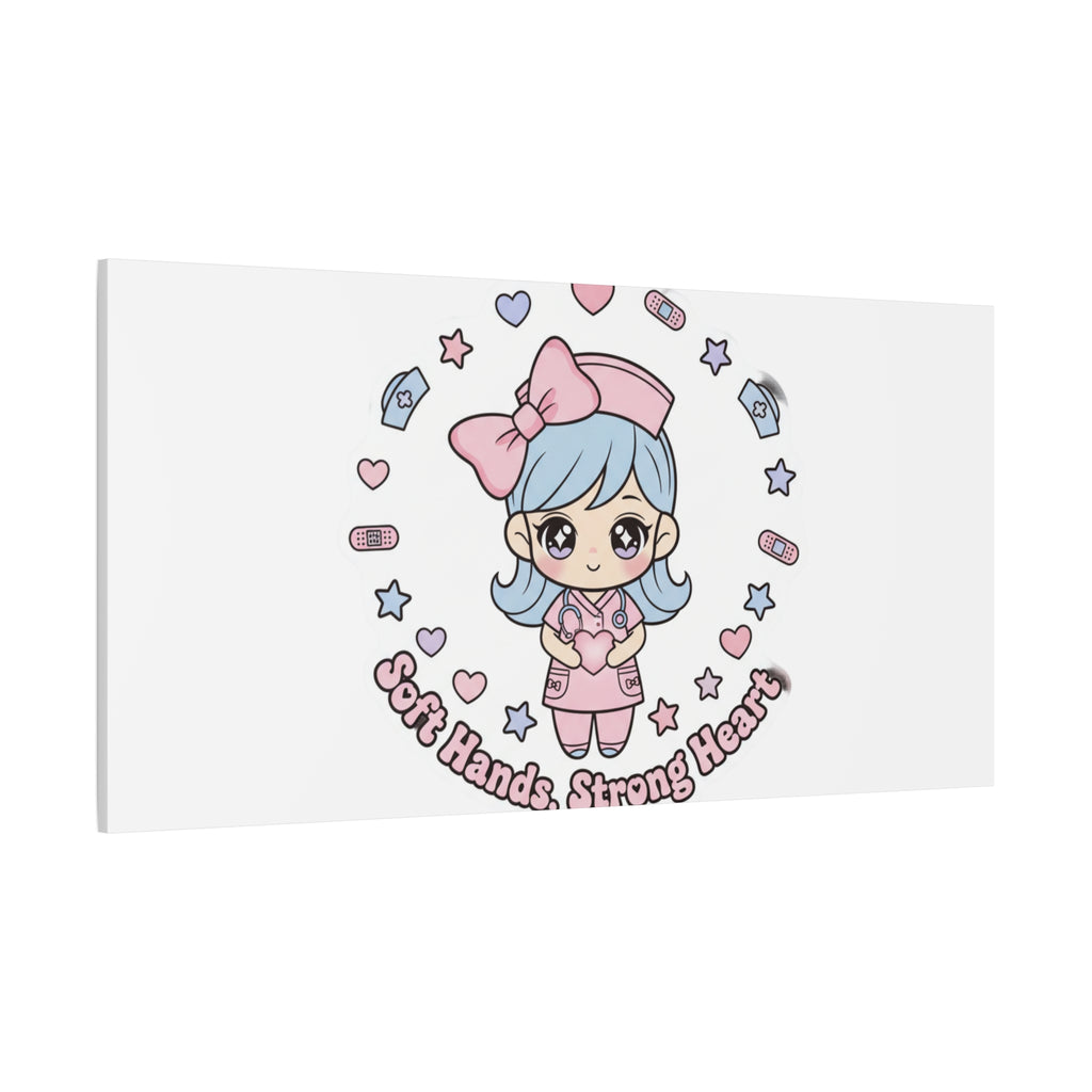 Cute Nurse Kawaii Graphic Canvas | Pastel Coquette Medical Art