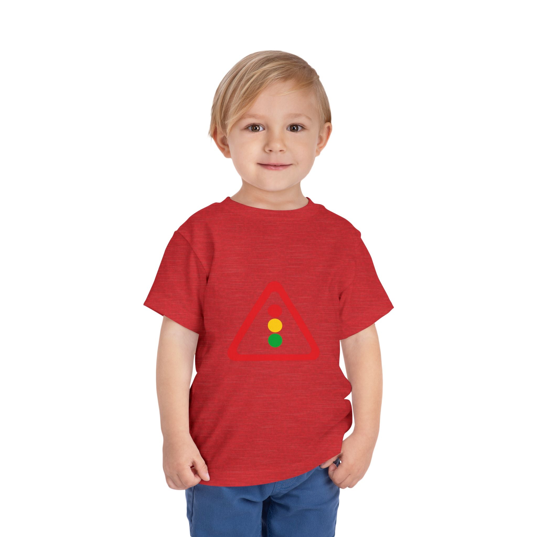 Toddler Tee — Traffic Light Triangle Graphic Kids Shirt