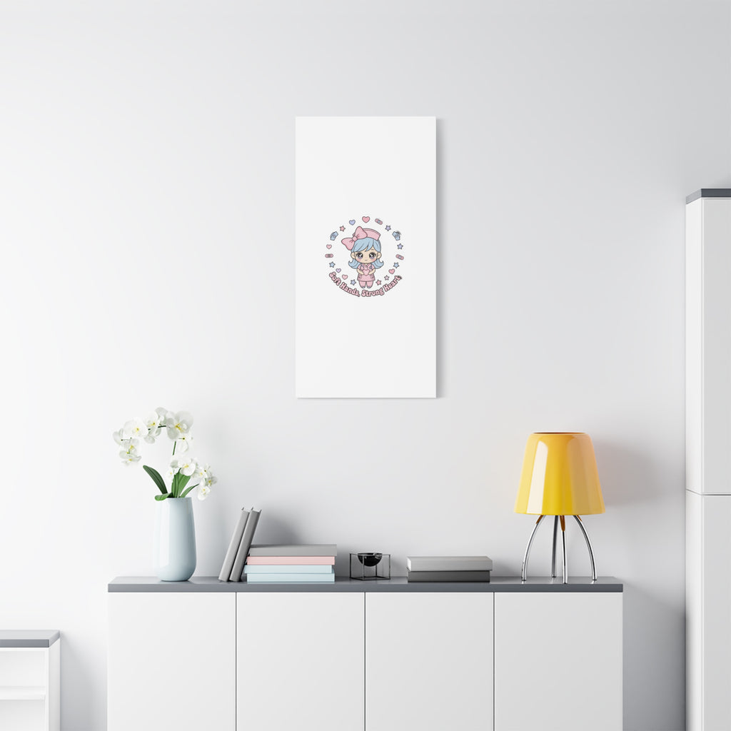Cute Nurse Kawaii Graphic Canvas | Pastel Coquette Medical Art