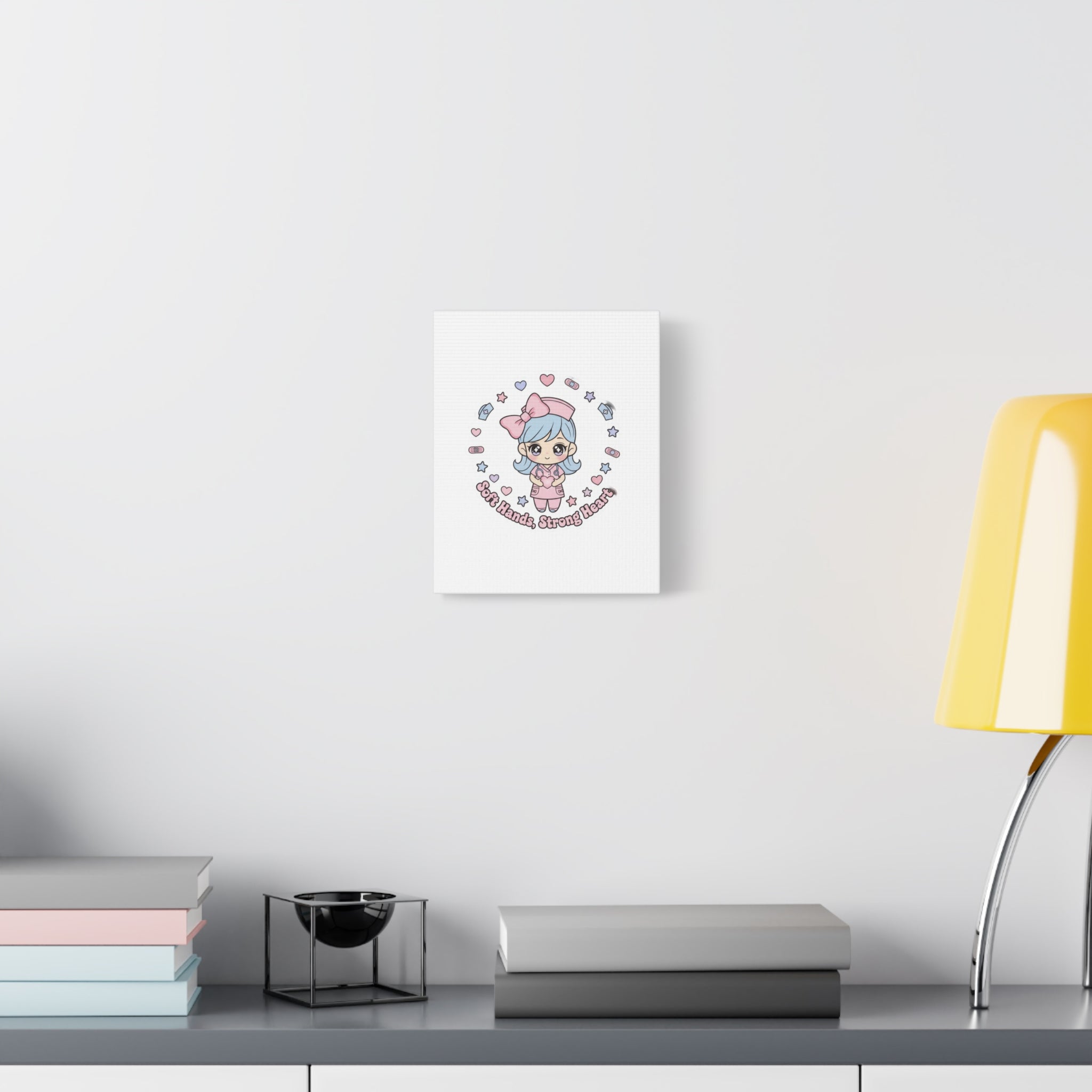 Cute Nurse Kawaii Graphic Canvas | Pastel Coquette Medical Art