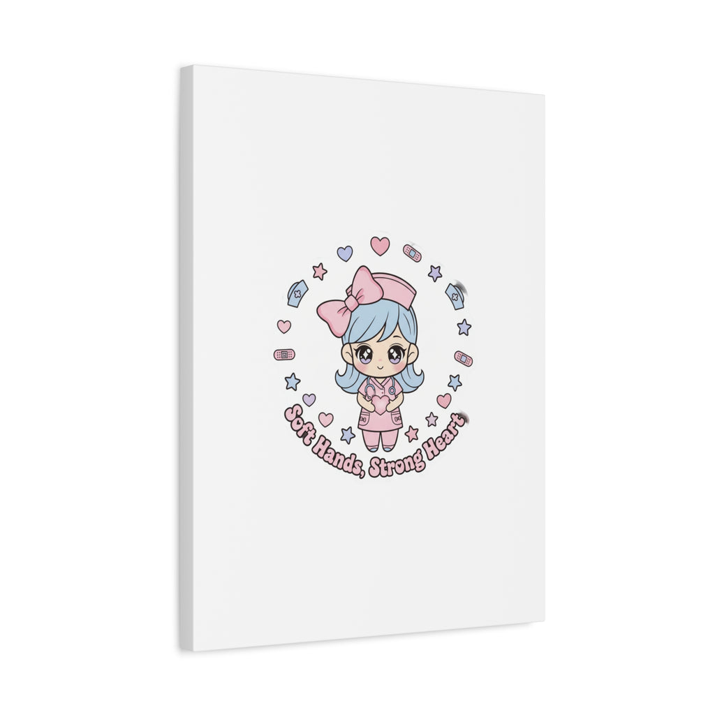Cute Nurse Kawaii Graphic Canvas | Pastel Coquette Medical Art