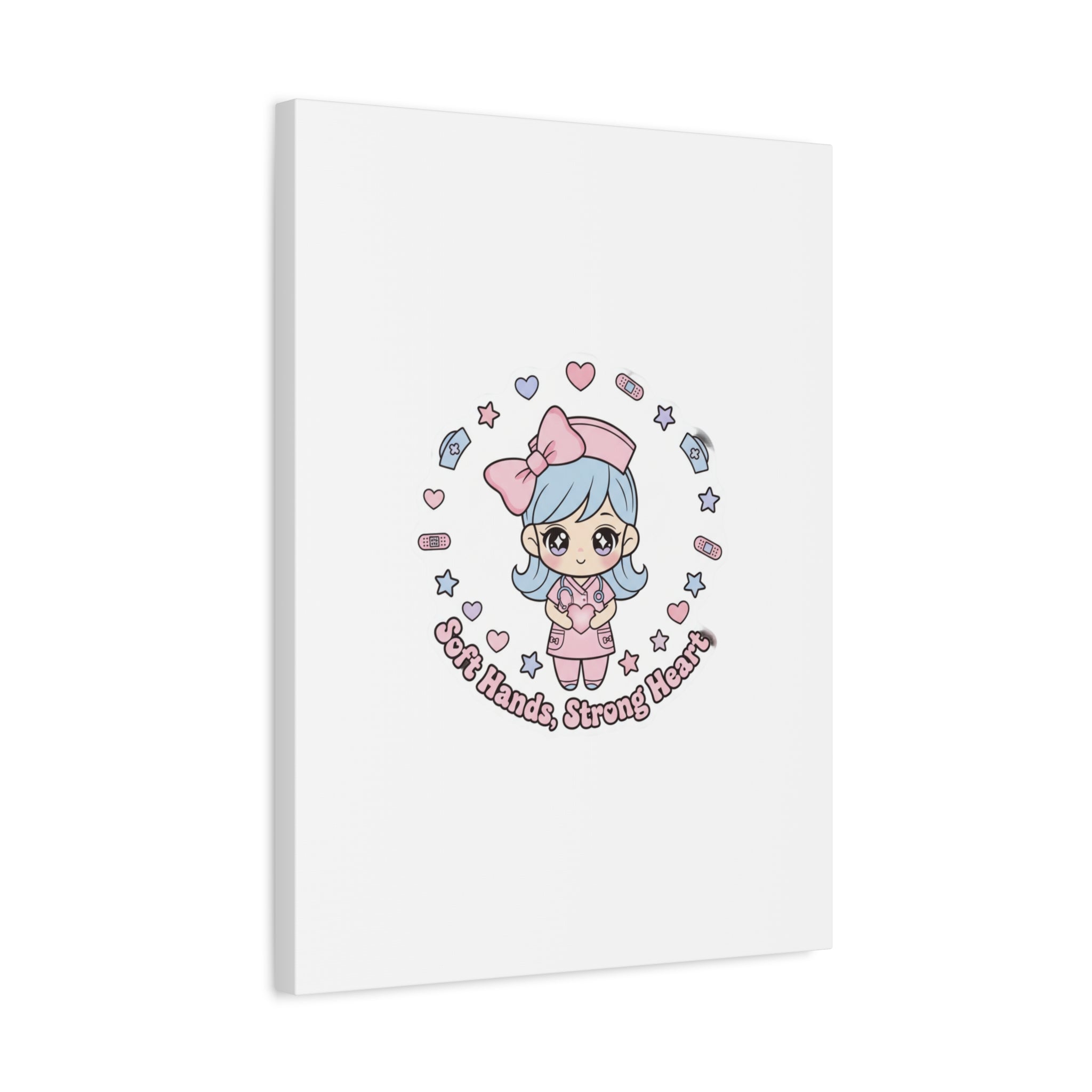 Cute Nurse Kawaii Graphic Canvas | Pastel Coquette Medical Art