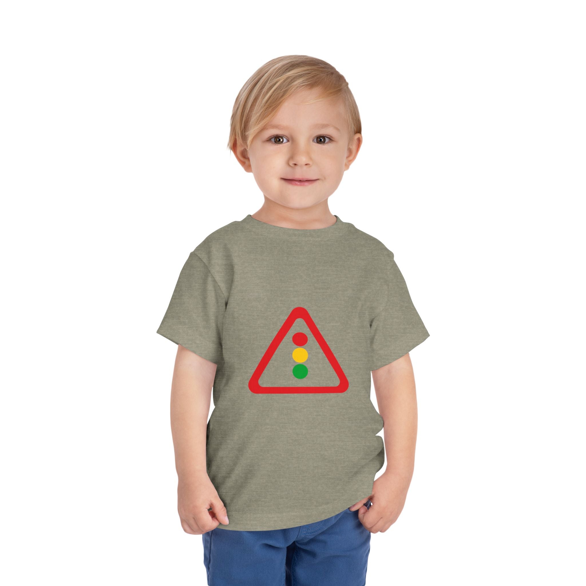 Toddler Tee — Traffic Light Triangle Graphic Kids Shirt