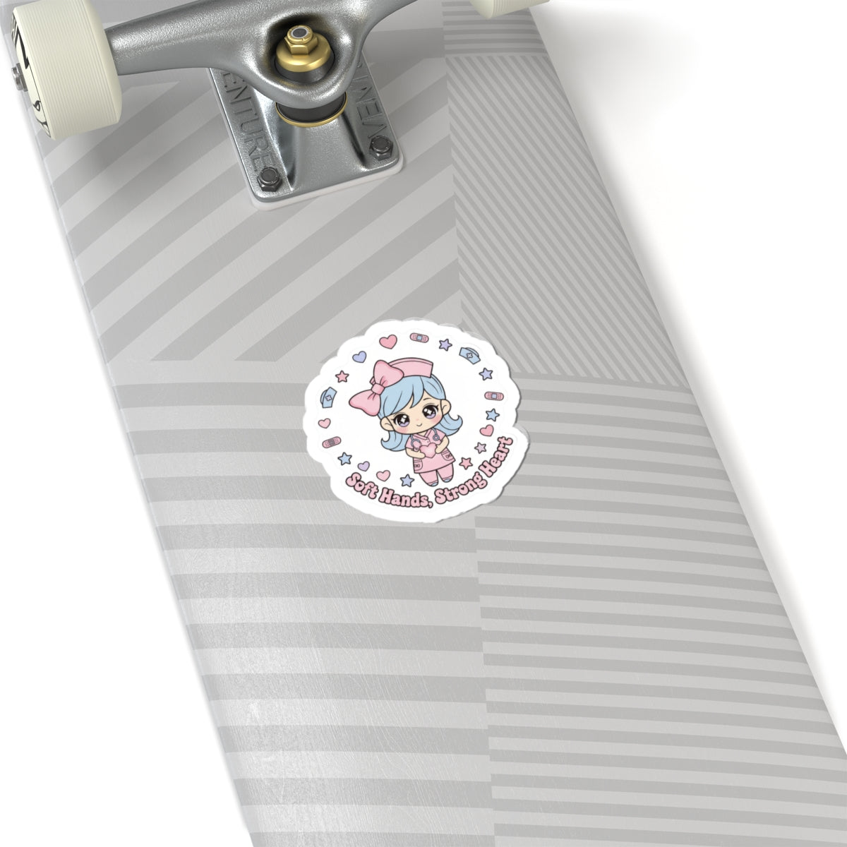 Cute Nurse Kawaii Sticker | Pastel Coquette Medical, Soft Hands Strong Heart