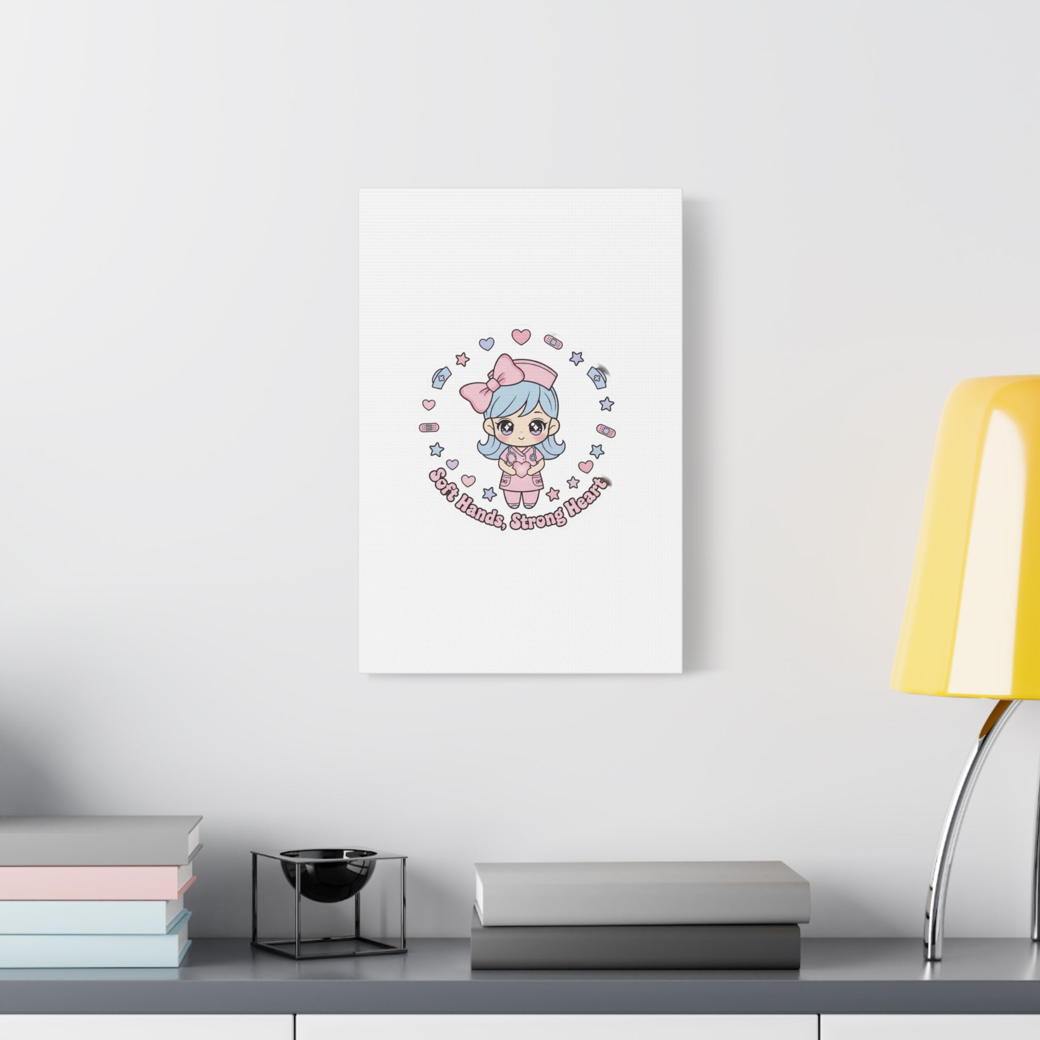 Cute Nurse Kawaii Graphic Canvas | Pastel Coquette Medical Art