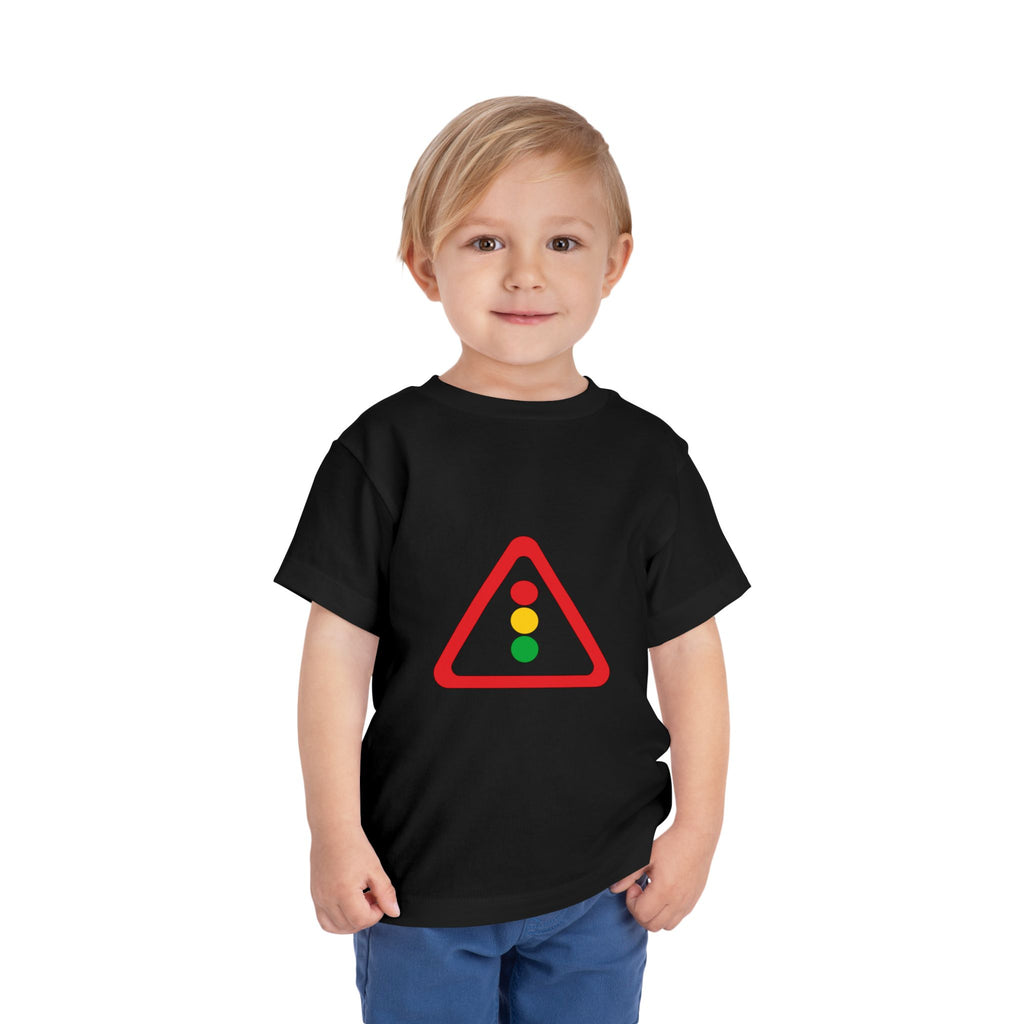 Toddler Tee — Traffic Light Triangle Graphic Kids Shirt