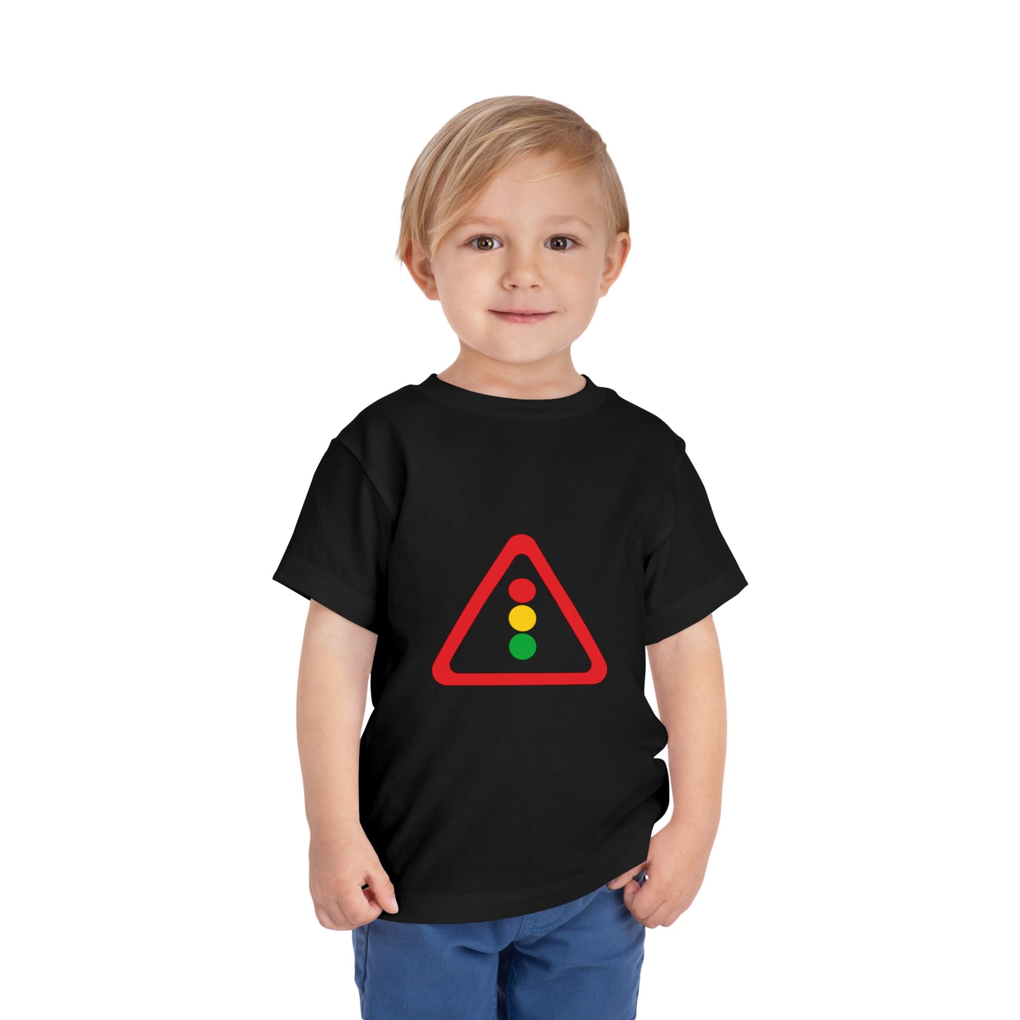 Toddler Tee — Traffic Light Triangle Graphic Kids Shirt